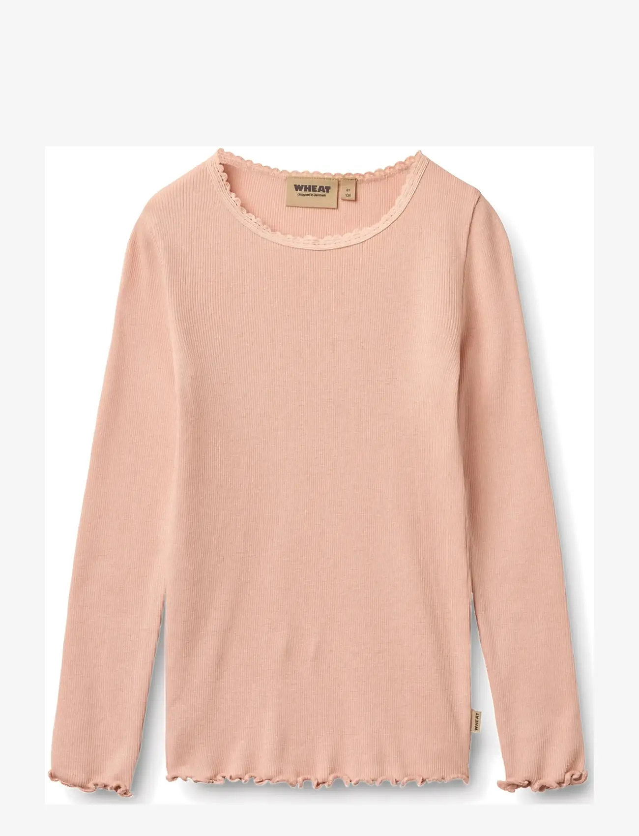Wheat - Rib T-Shirt L/S Reese - langærmede t-shirts - rose cloud - 0