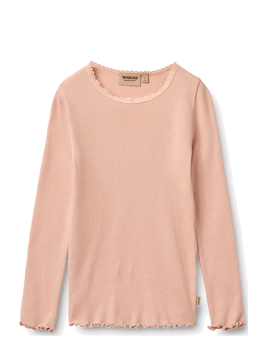 Wheat - Rib T-Shirt L/S Reese - langärmelig - rose cloud - 0
