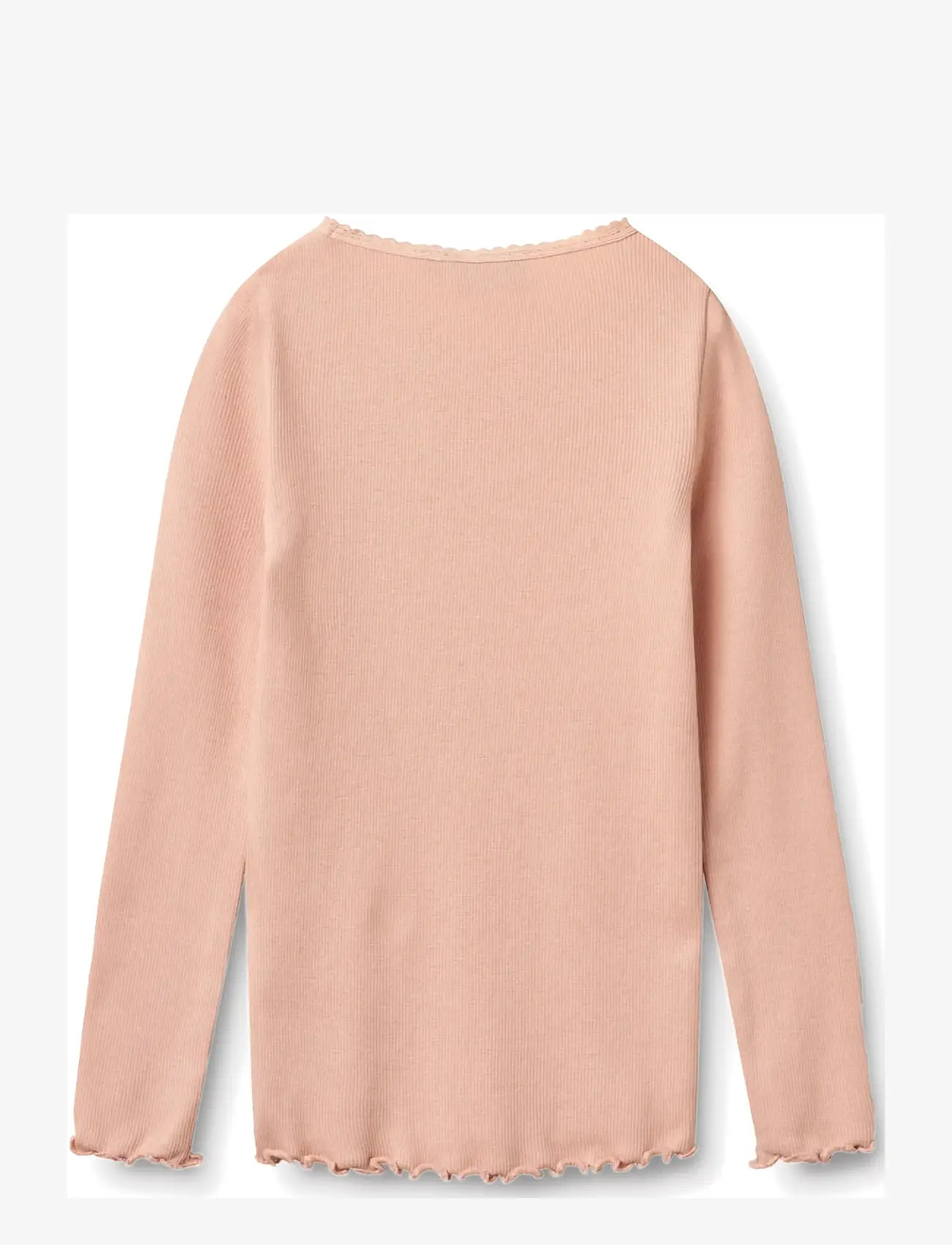 Wheat - Rib T-Shirt L/S Reese - langærmede t-shirts - rose cloud - 1