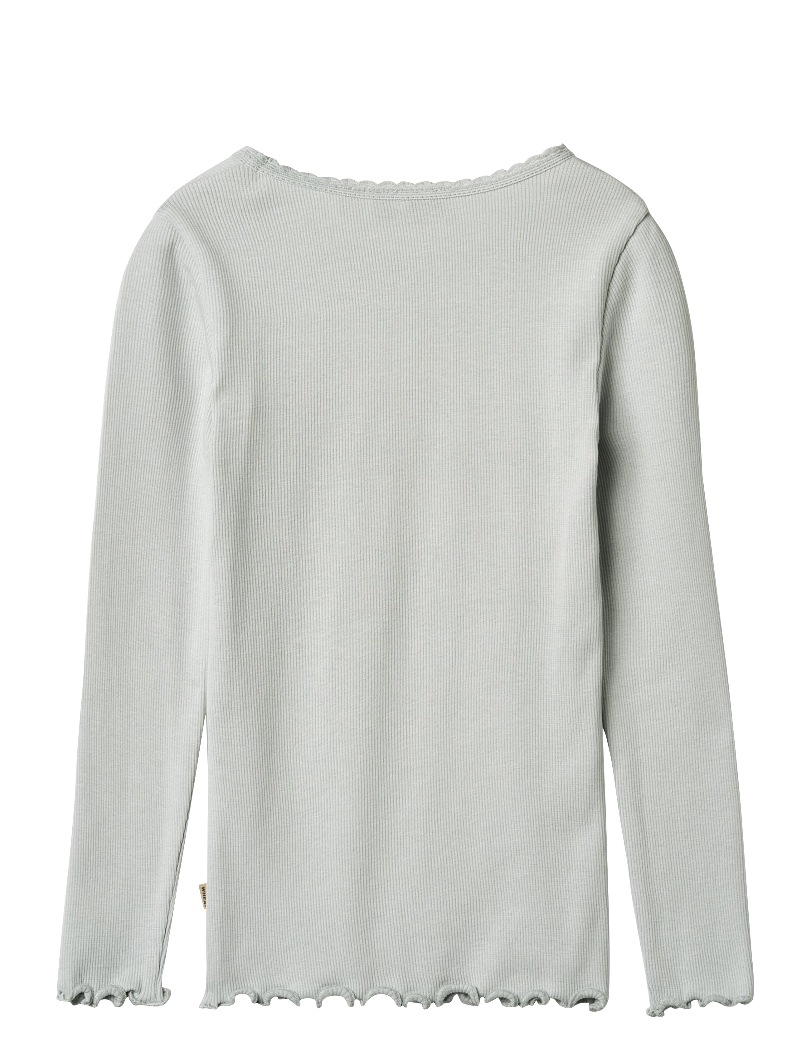 Wheat - Rib T-Shirt L/S Reese - langærmede t-shirts - soft blue - 1