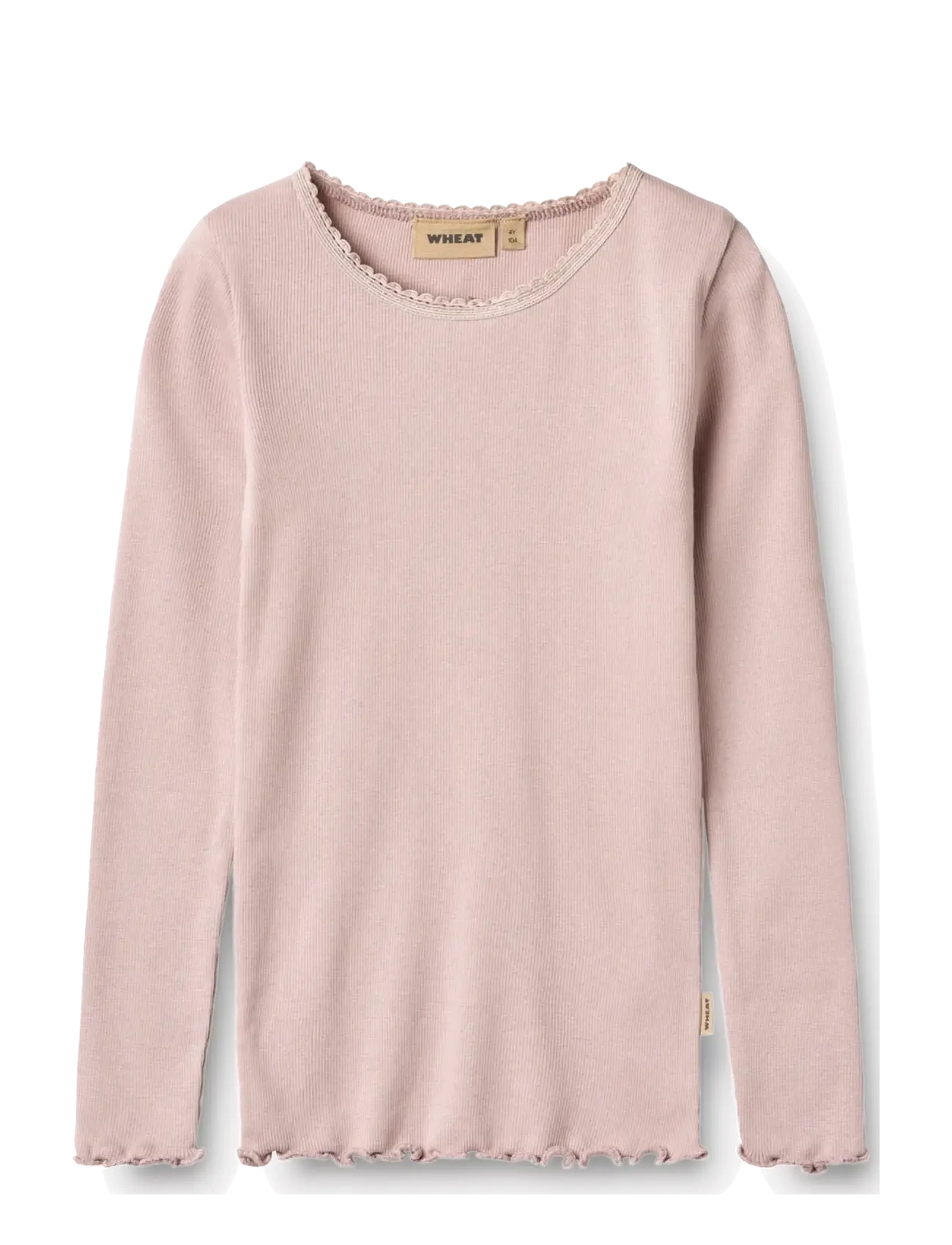 Wheat Rib T-shirt L/S Reese - Oberteile - SOFT LILAC / pink/rose