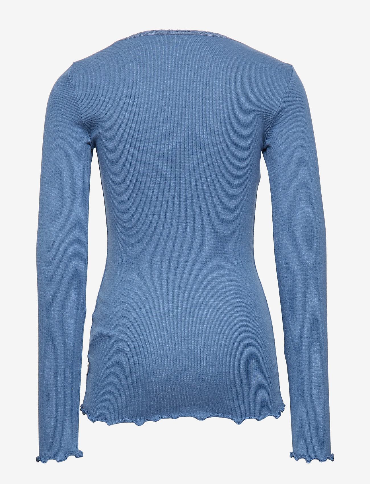 Wheat - Rib T-Shirt Lace LS - blue horizon - 1