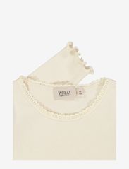 Wheat - Rib T-Shirt Lace LS - lange mouwen - eggshell - 2