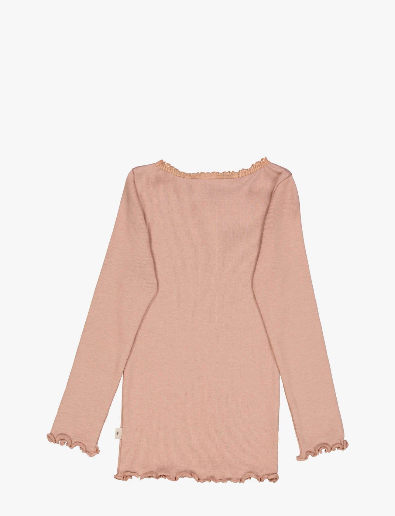 Wheat - Rib T-Shirt Lace LS - rose dawn - 1