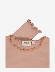 Wheat - Rib T-Shirt Lace LS - langermede t-skjorter - rose dawn - 2