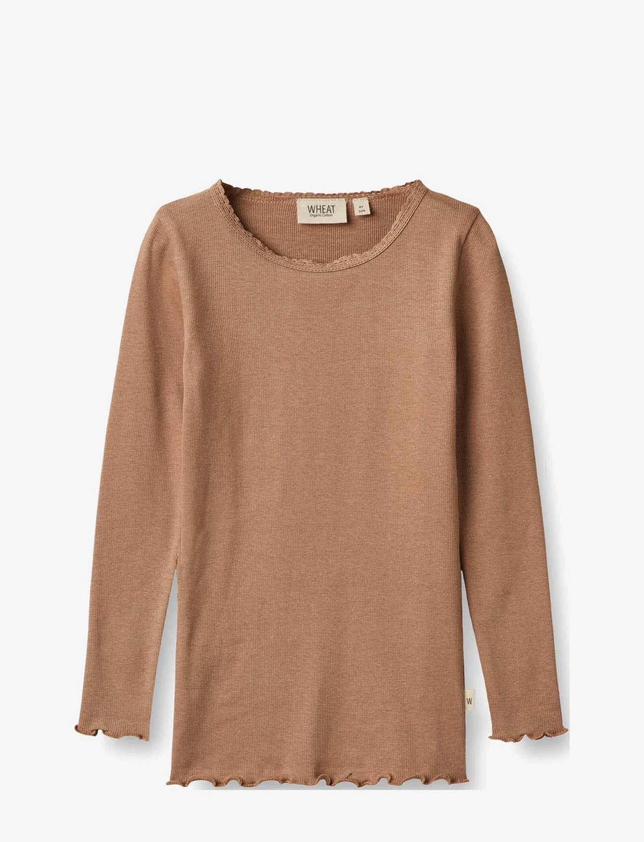 Wheat - Rib T-Shirt Reese - langermede t-skjorter - berry dust - 0
