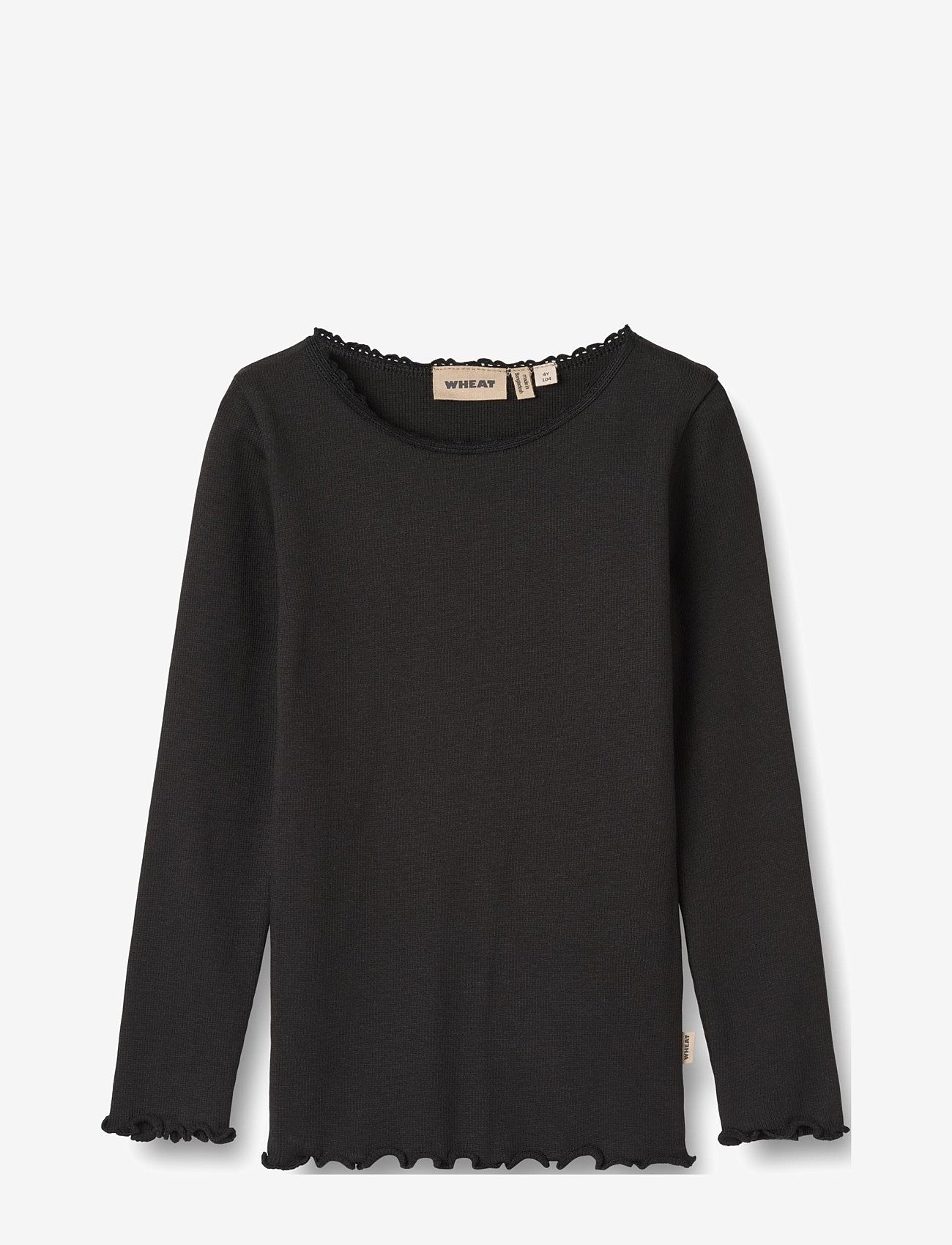 Wheat - Rib T-Shirt L/S Reese - black - 0
