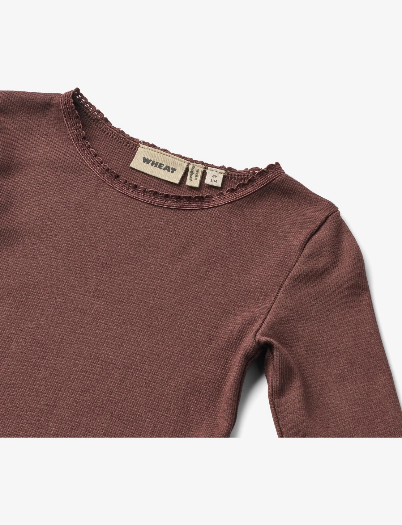 Wheat - Rib T-Shirt L/S Reese - eggplant - 2