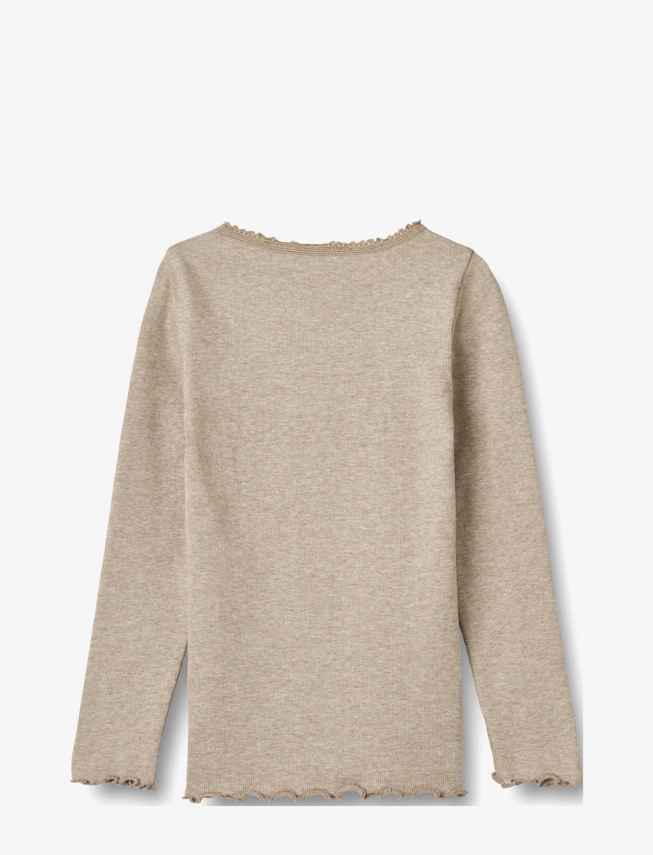 Wheat - Rib T-Shirt L/S Reese - gravel melange - 1
