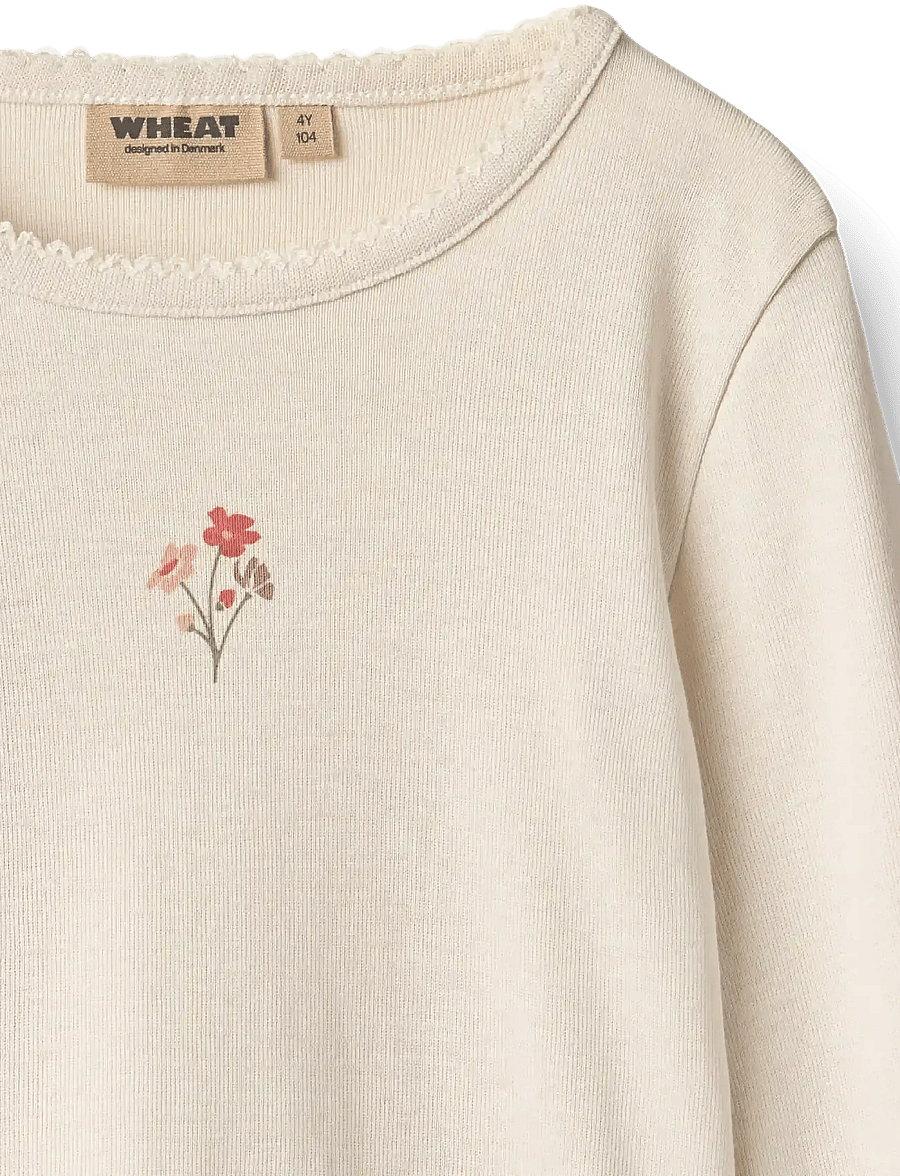 Wheat - T-shirt L/S Print Belis - eggshell - 2