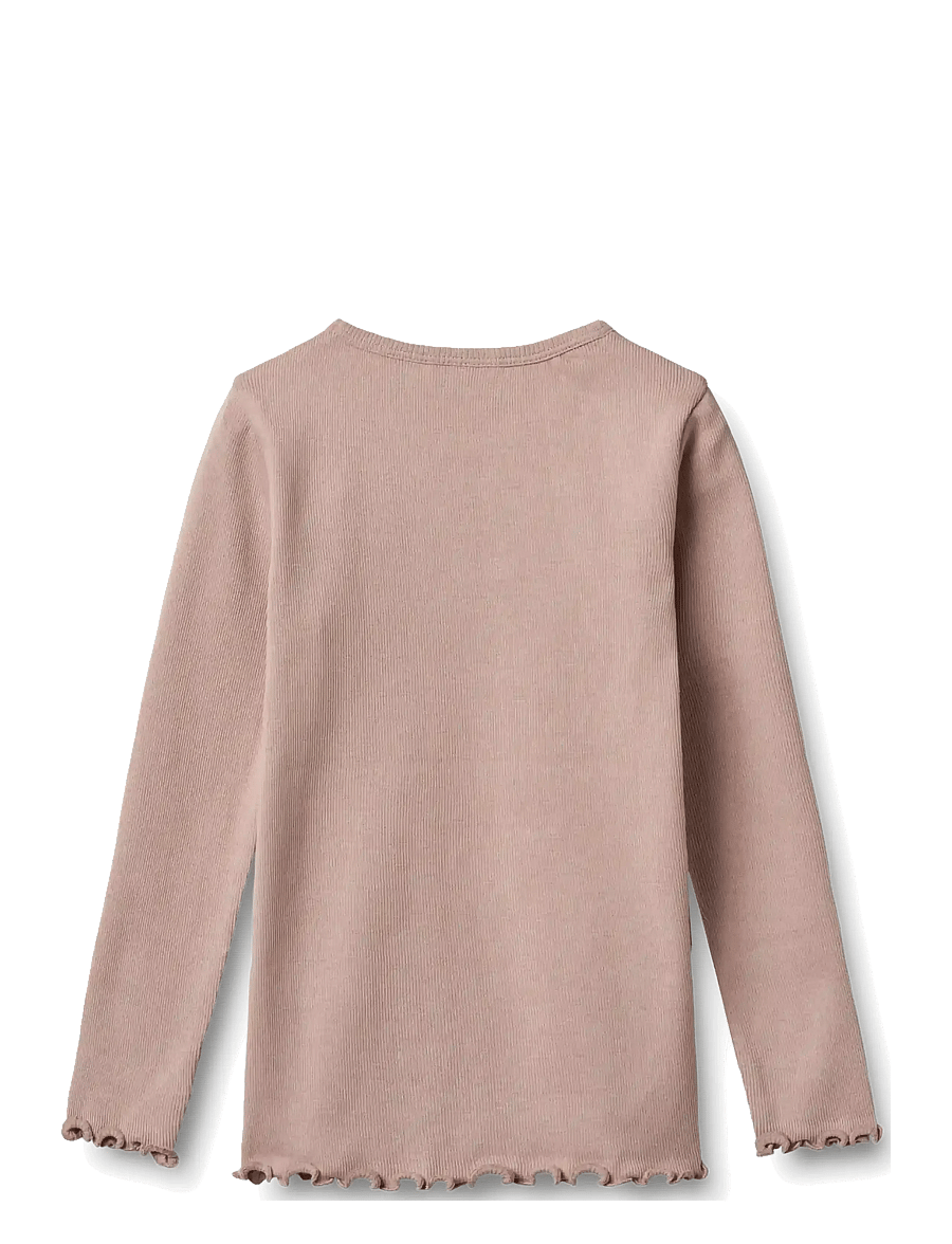 Wheat - 2 Rib T-shirts L/S Ida - langærmede t-shirts - eggplant - 5