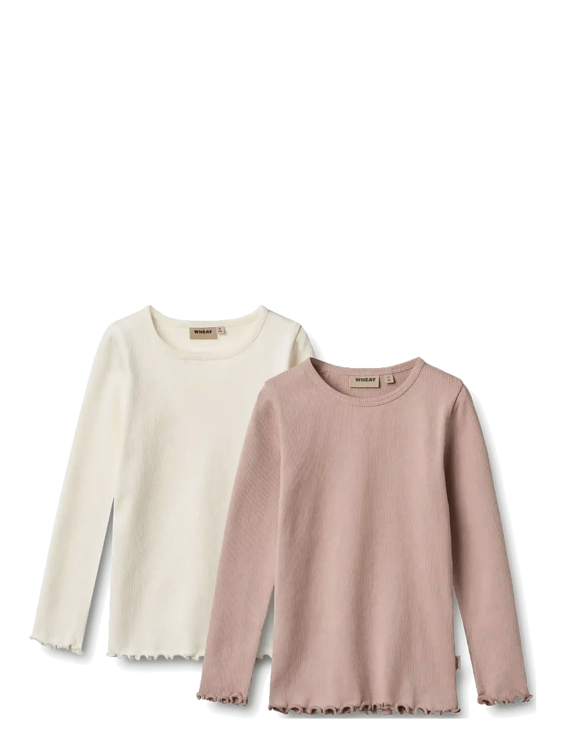 Wheat - 2 Rib T-shirts L/S Ida - langärmelig - rose powder - 0