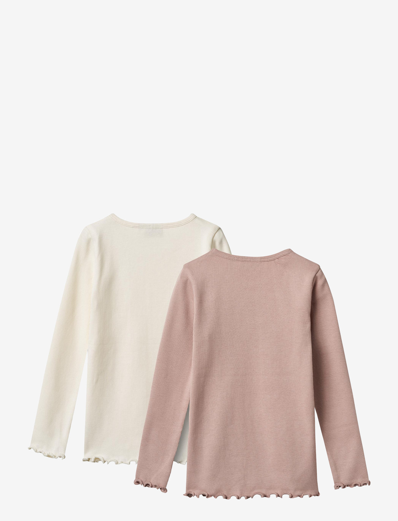 Wheat - 2 Rib T-shirts L/S Ida - pikkade varrukatega t-särgid - rose powder - 1