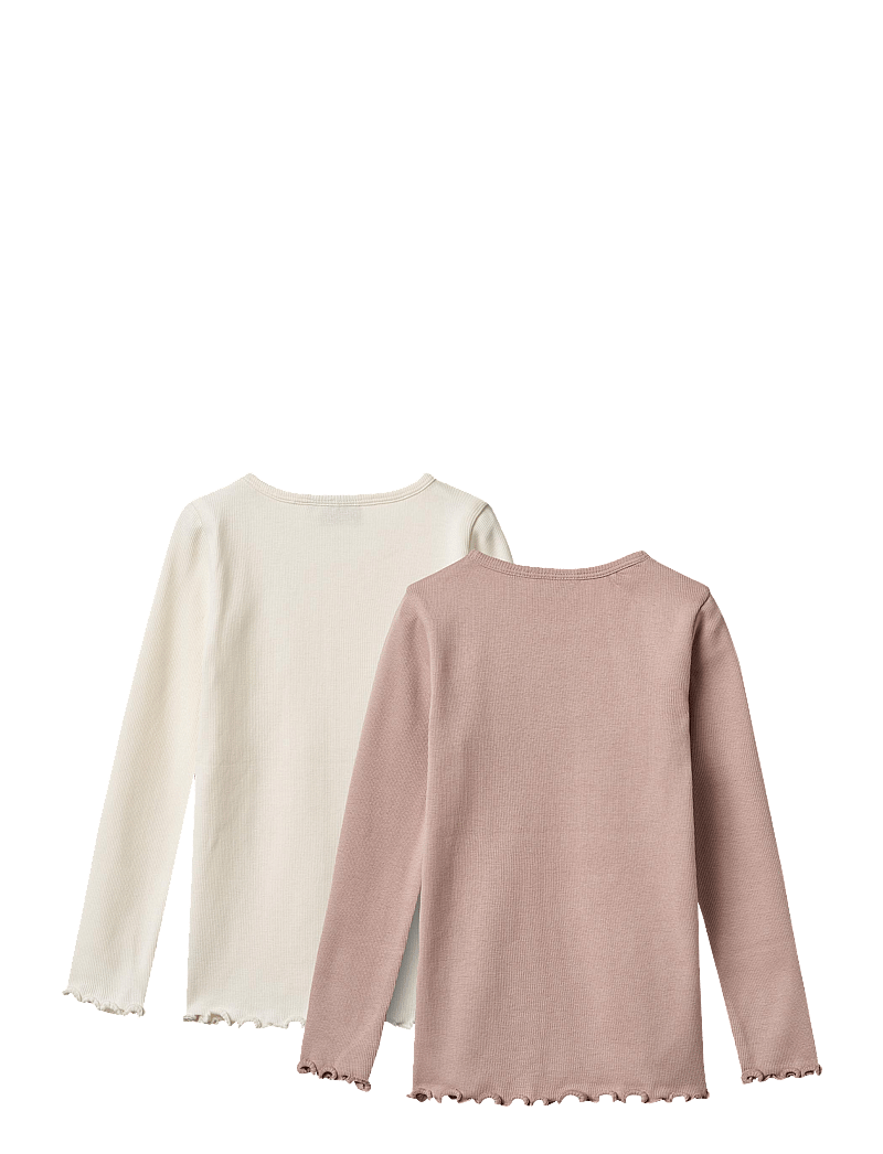 Wheat - 2 Rib T-shirts L/S Ida - pikkade varrukatega t-särgid - rose powder - 1