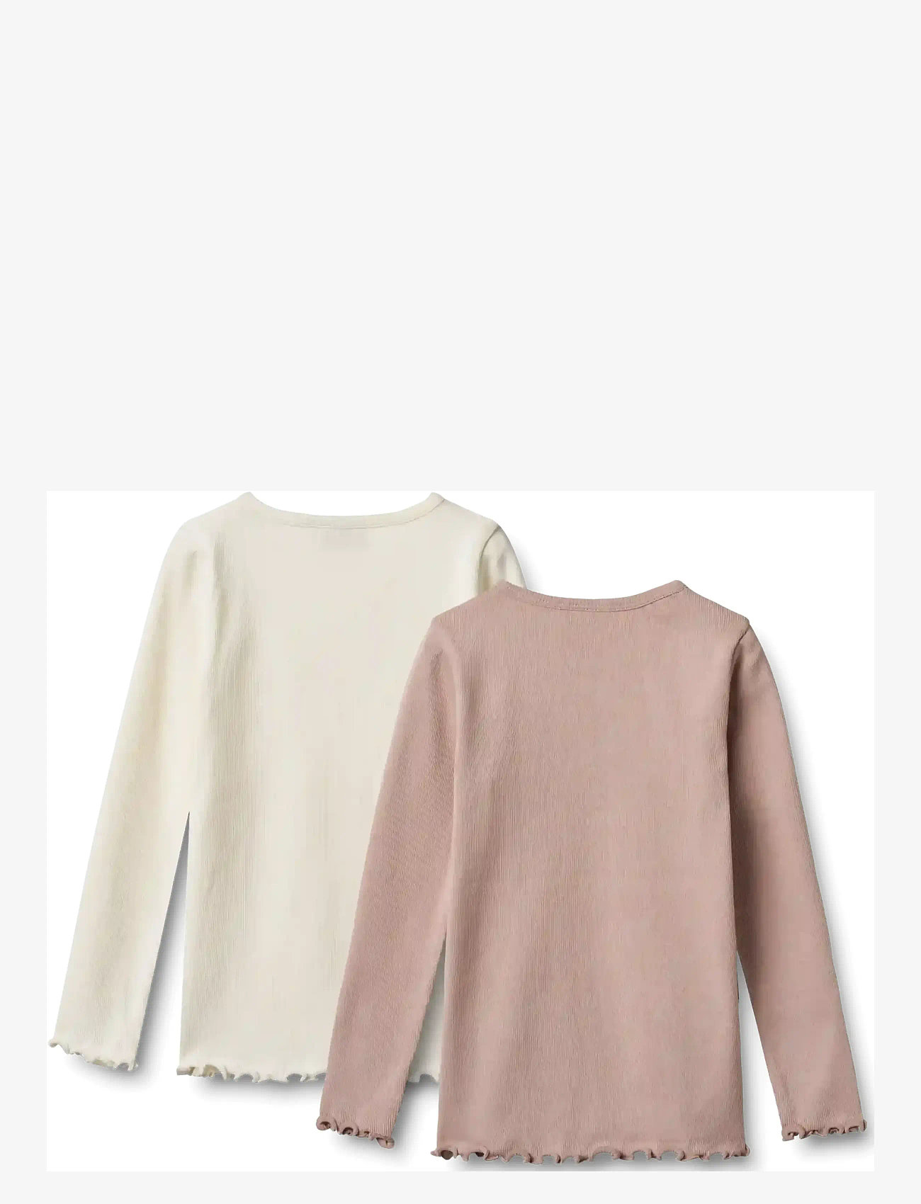 Wheat - 2 Rib T-shirts L/S Ida - long-sleeved t-shirts - rose powder - 2