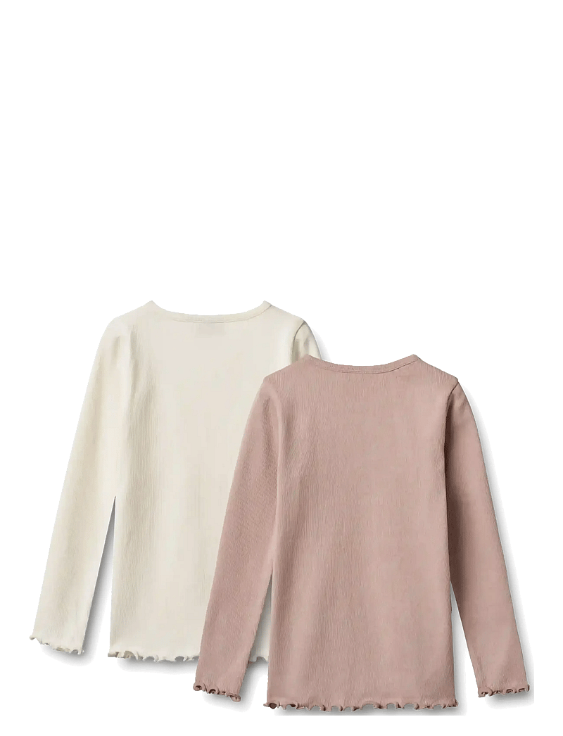 Wheat - 2 Rib T-shirts L/S Ida - langärmelig - rose powder - 2