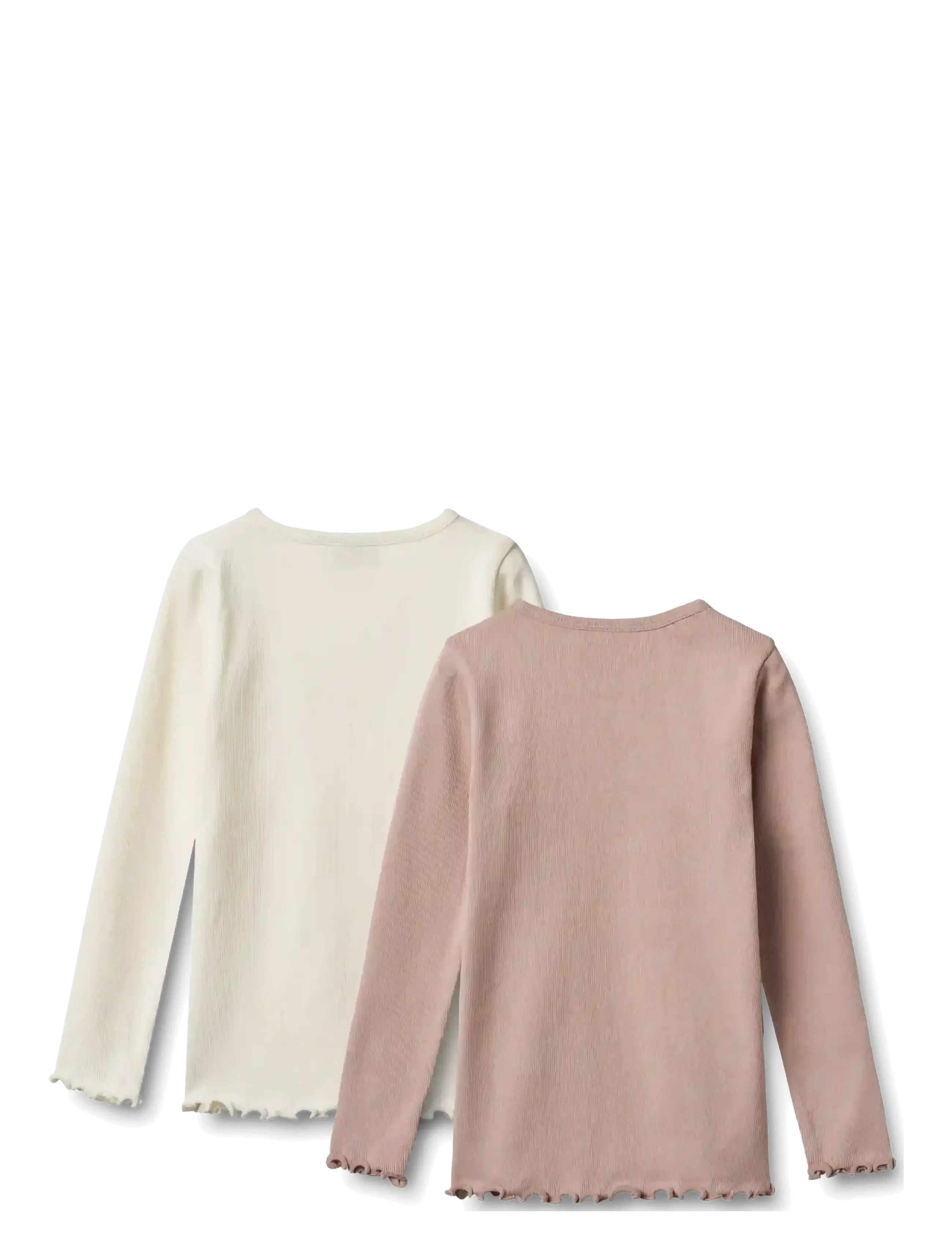 Wheat - 2 Rib T-shirts L/S Ida - langärmelig - rose powder - 2