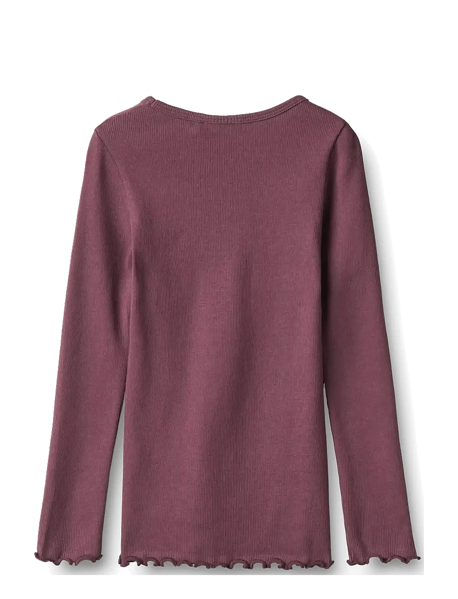 Wheat - T-shirt L/S Ida - langærmede t-shirts - eggplant - 1