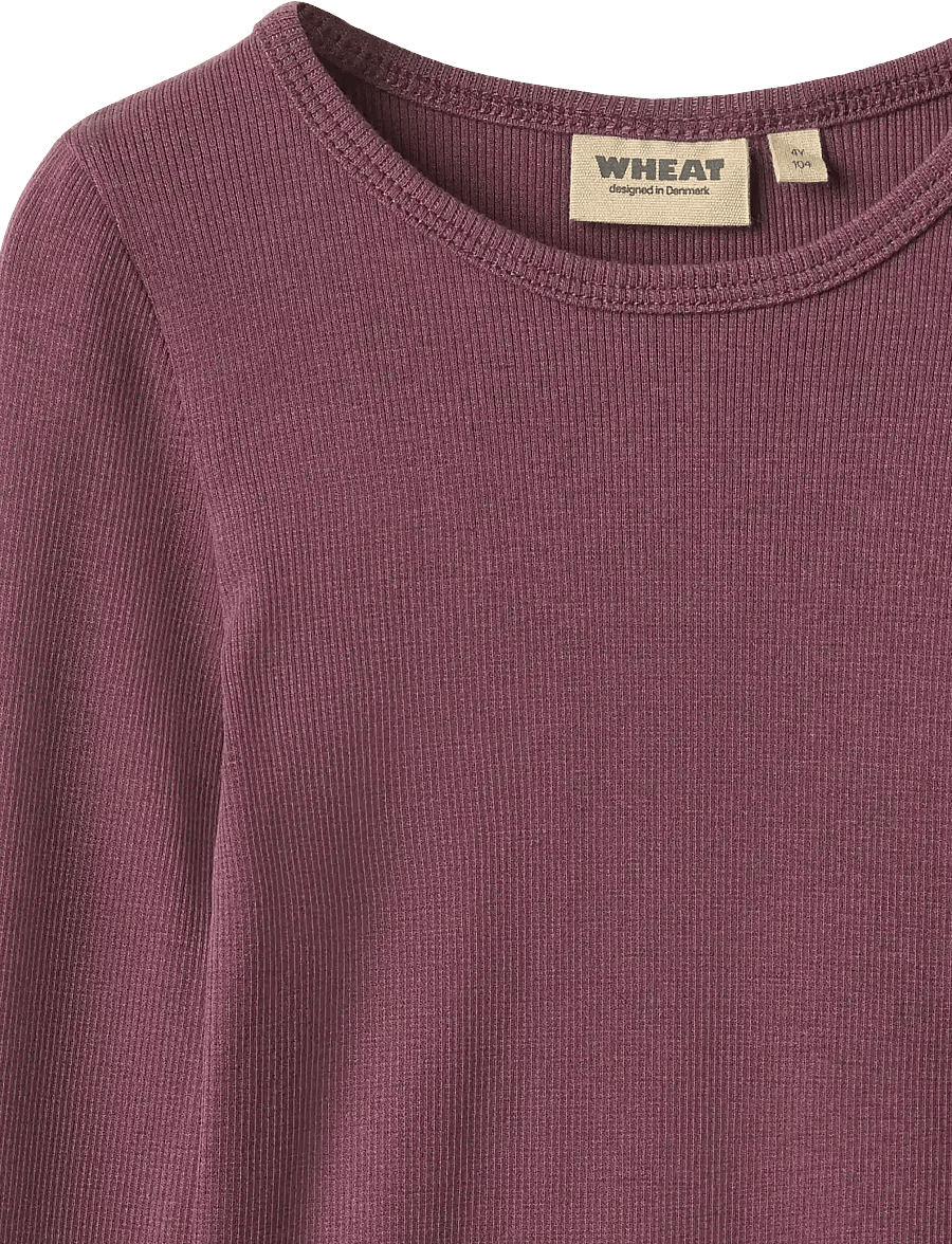 Wheat - T-shirt L/S Ida - langærmede t-shirts - eggplant - 2