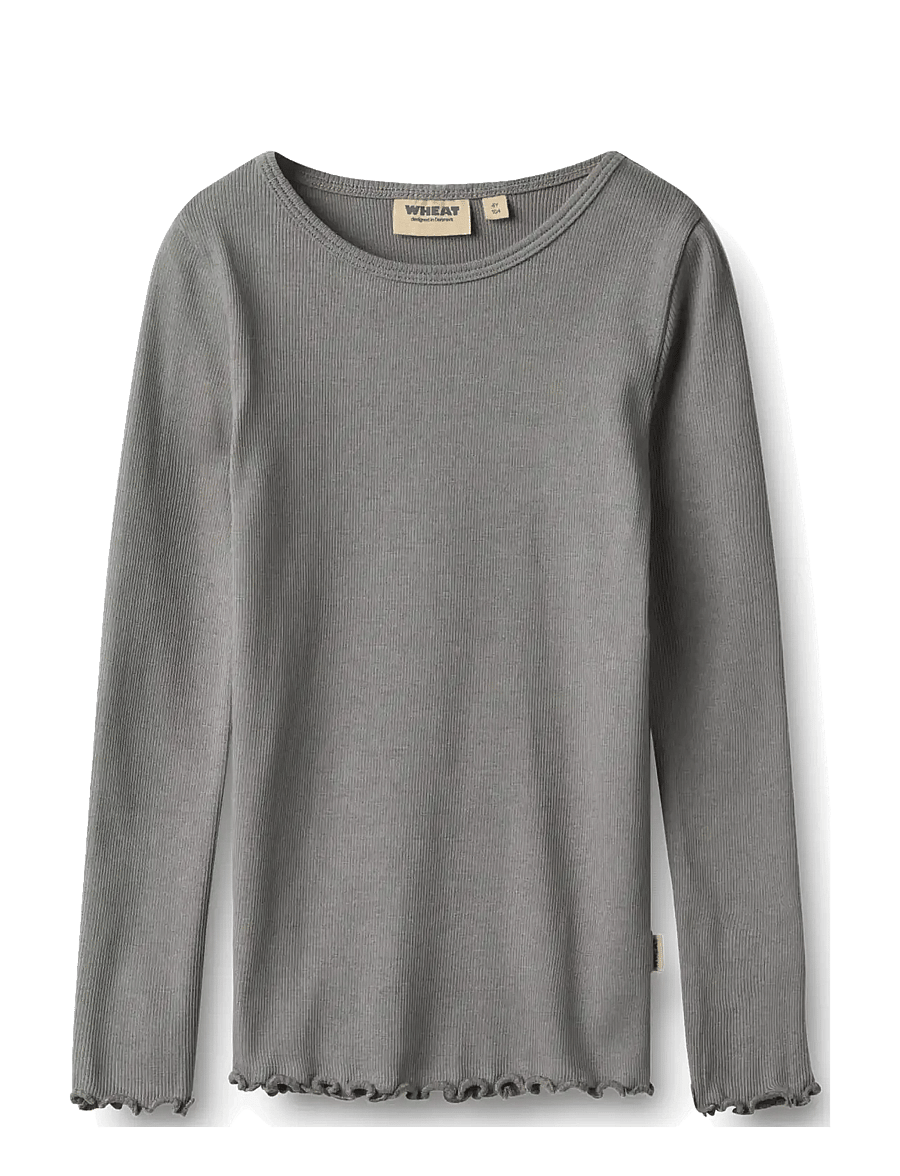 Wheat - T-shirt L/S Ida - langärmelig - flint - 0