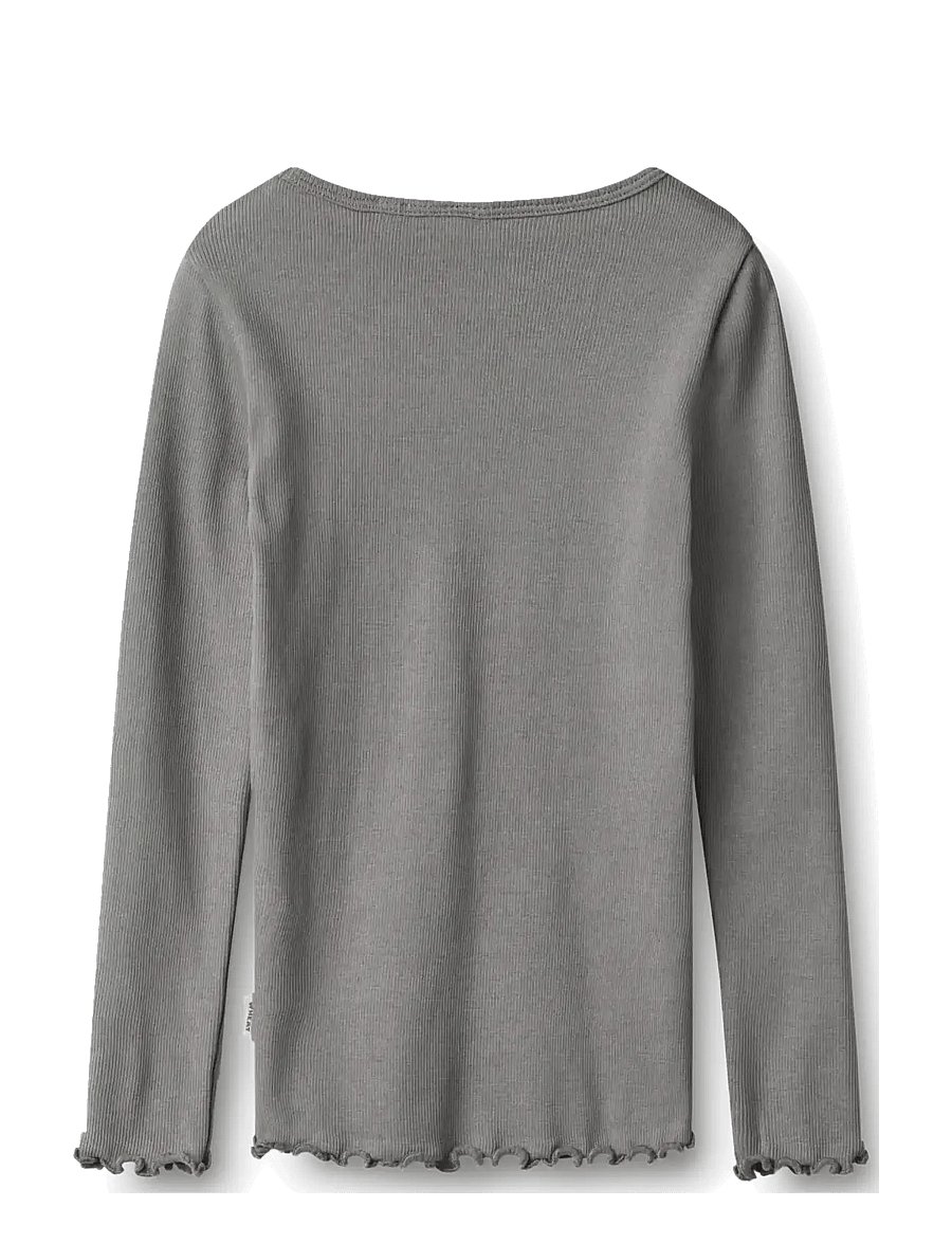 Wheat - T-shirt L/S Ida - langärmelig - flint - 1