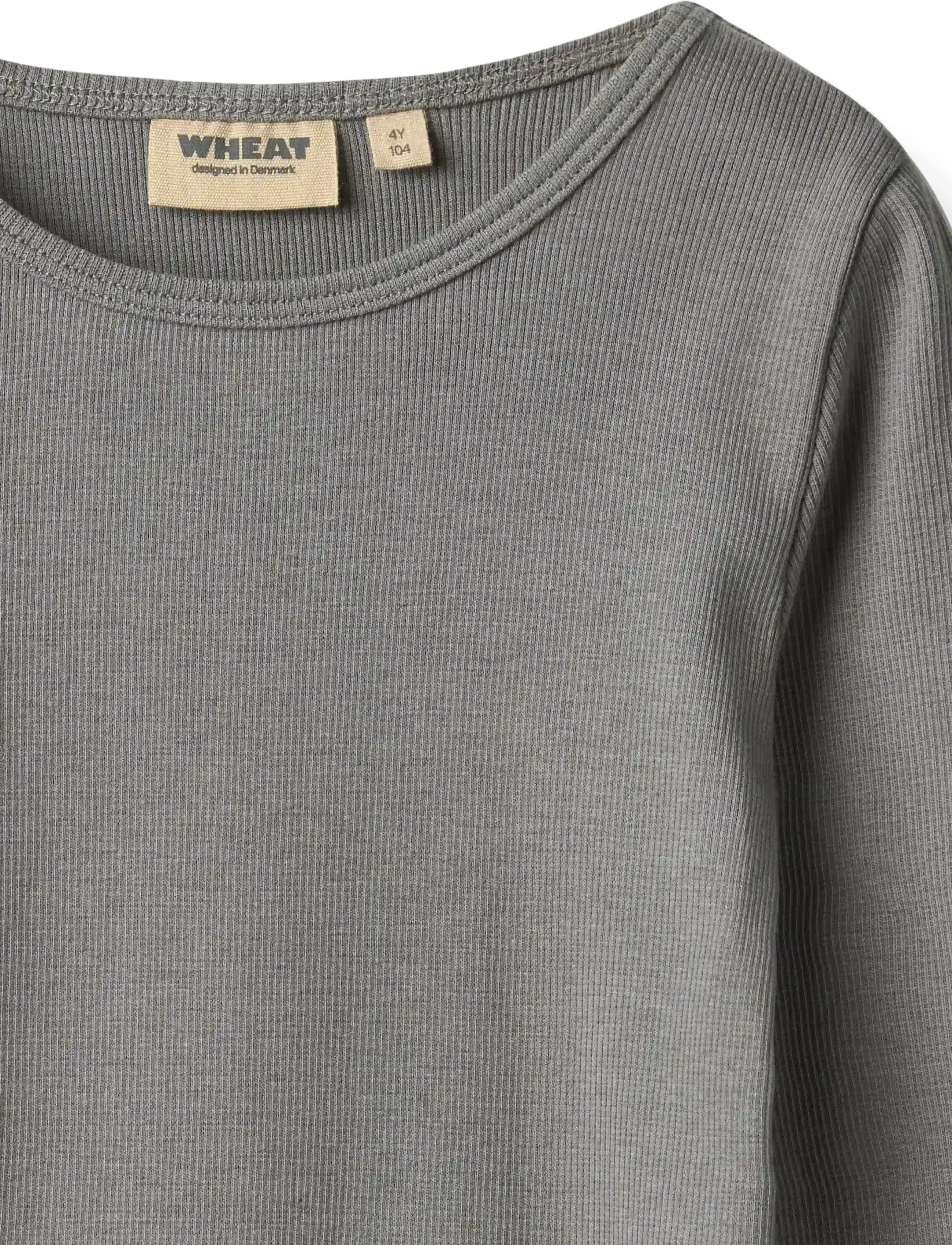 Wheat - T-shirt L/S Ida - langärmelig - flint - 2