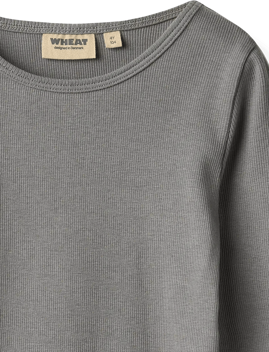 Wheat - T-shirt L/S Ida - langärmelig - flint - 2