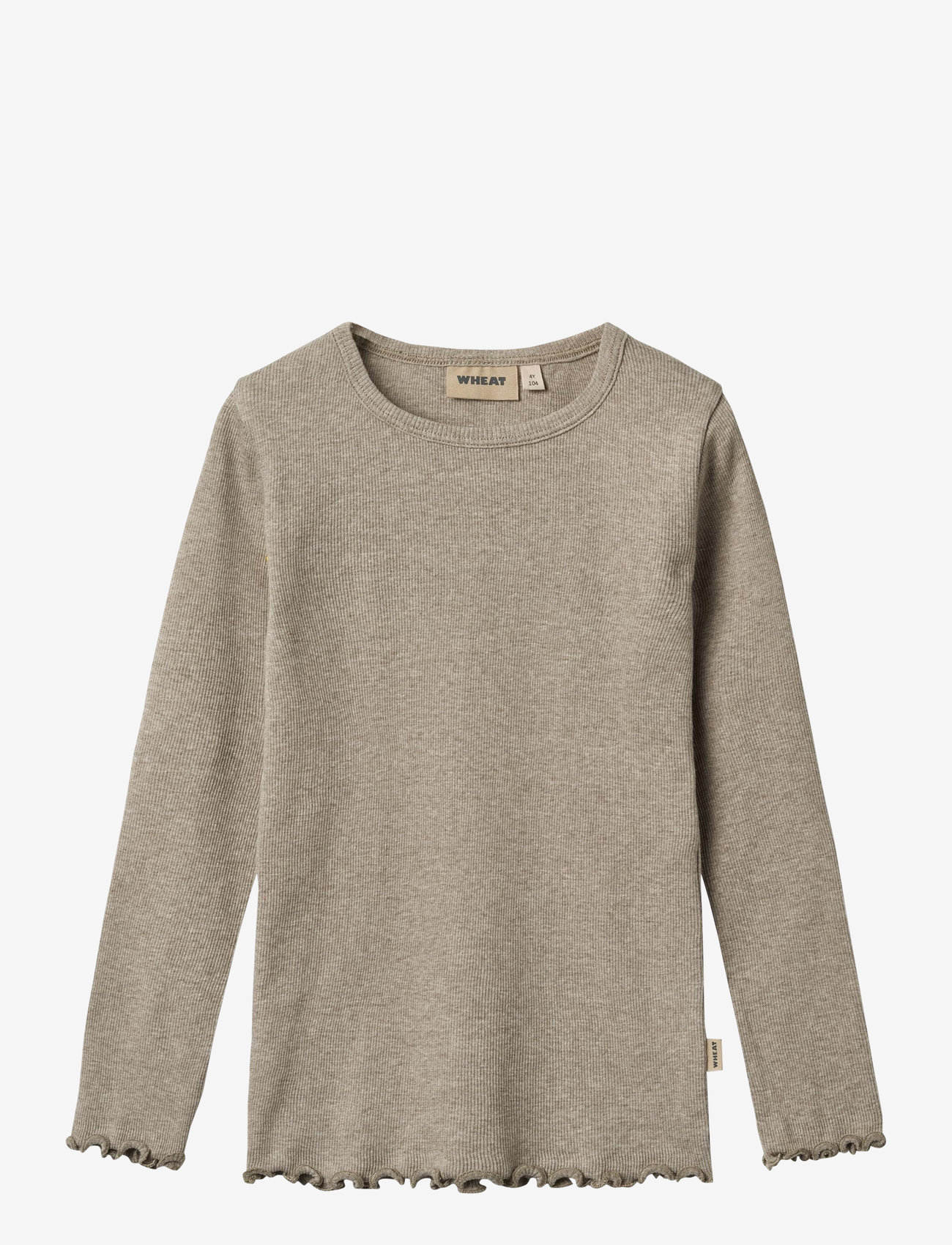 Wheat - T-shirt L/S Ida - langærmede t-shirts - gravel melange - 0