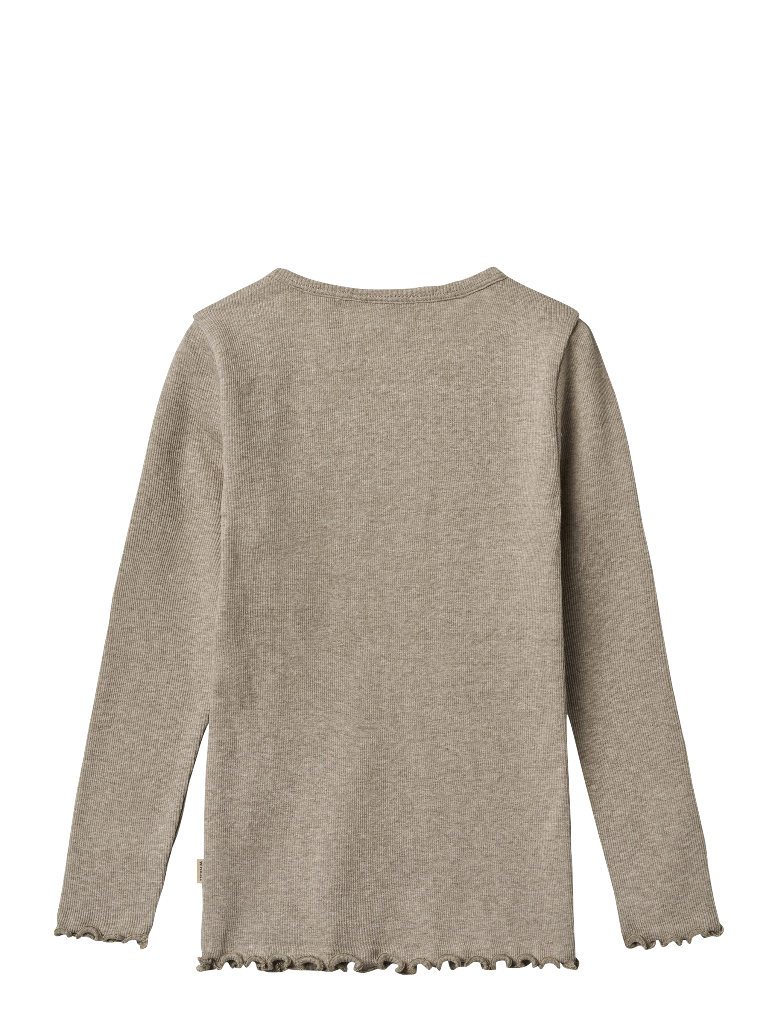 Wheat - T-shirt L/S Ida - pikkade varrukatega t-särgid - gravel melange - 1