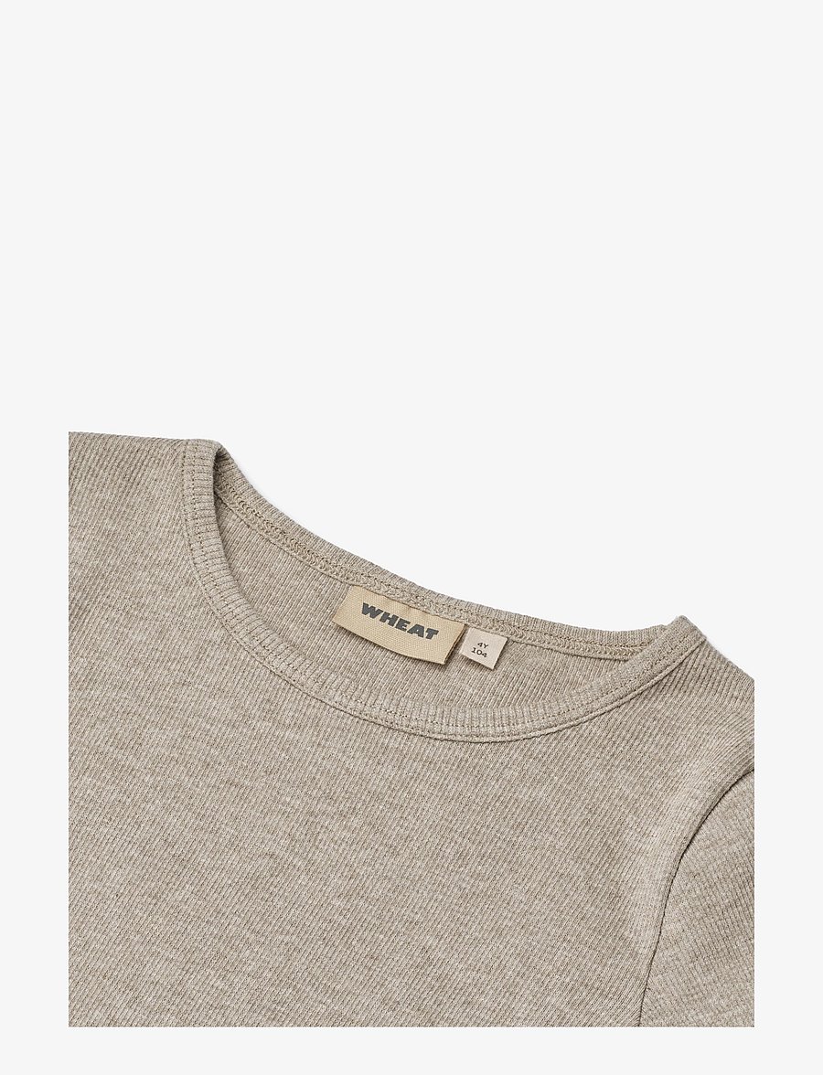 Wheat - T-shirt L/S Ida - pikkade varrukatega t-särgid - gravel melange - 2