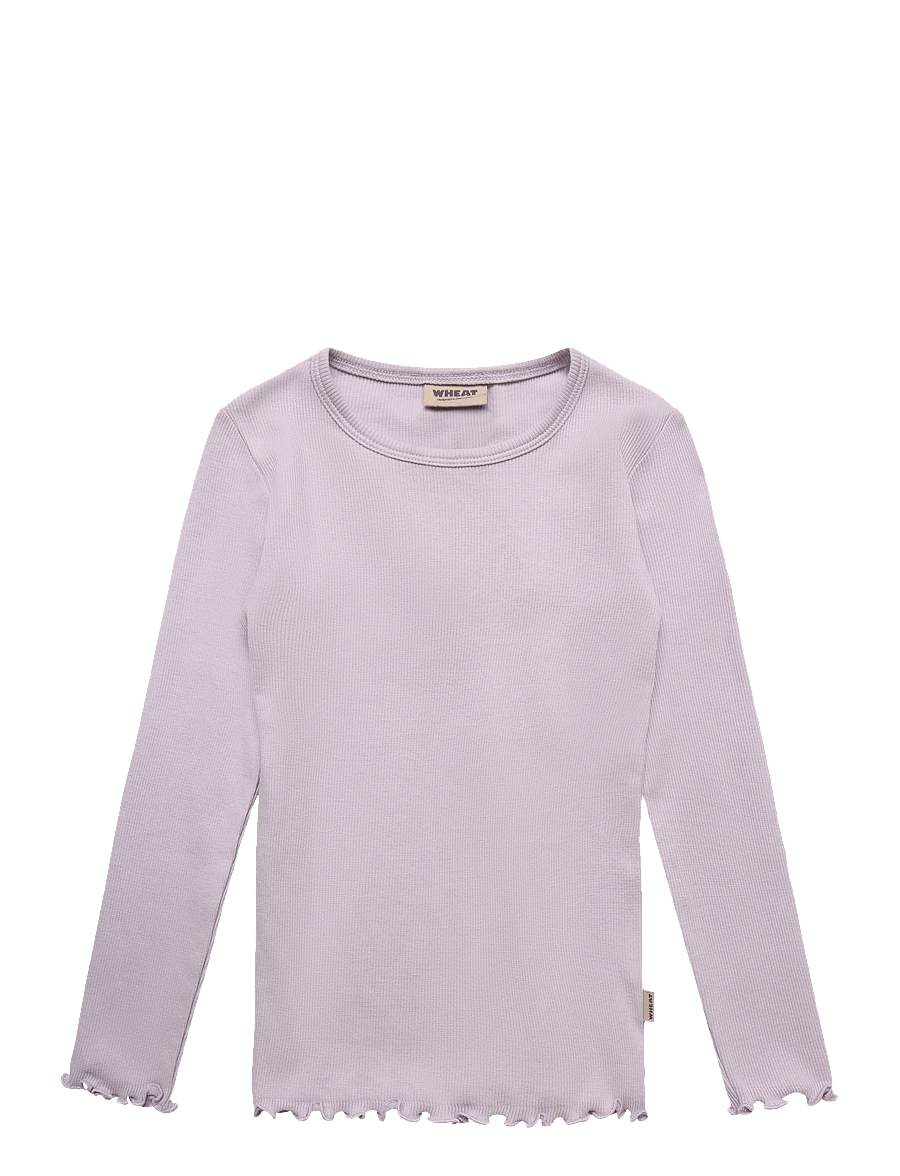 Wheat - T-shirt L/S Ida - långärmade t-shirts - lavender - 0