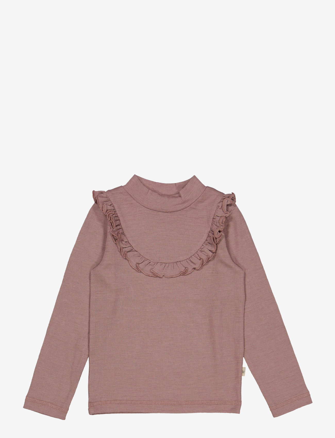 Wheat - T-shirt Wool Ruffle LS - dusty lilac - 0