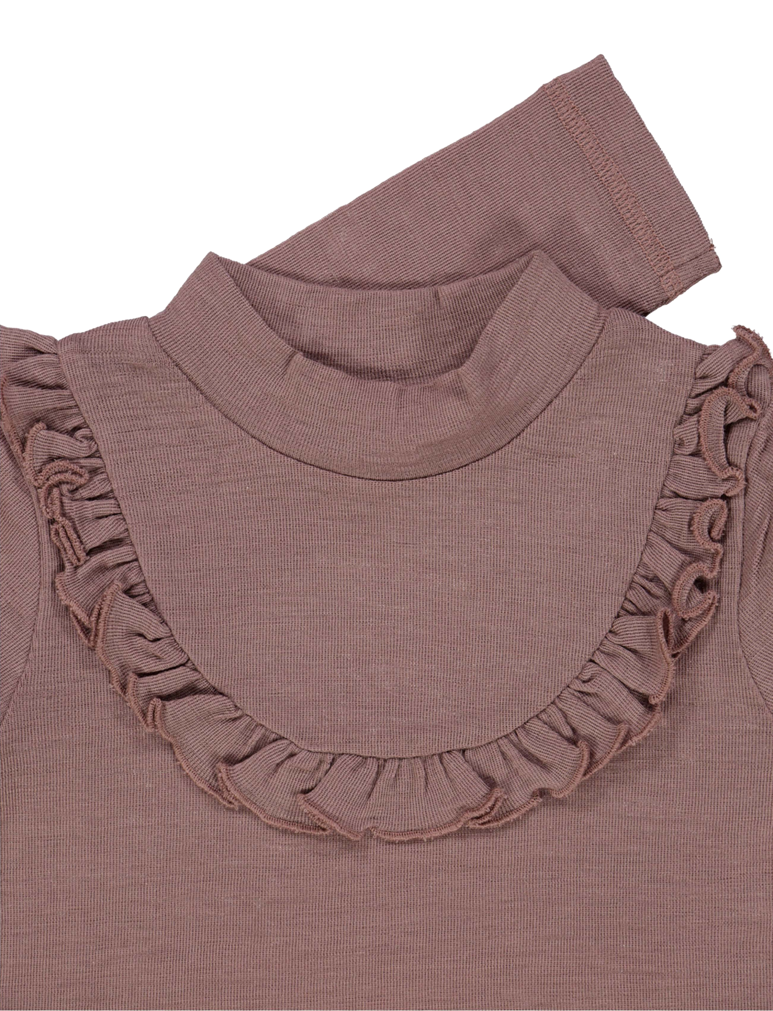Wheat - T-shirt Wool Ruffle LS - dusty lilac - 1
