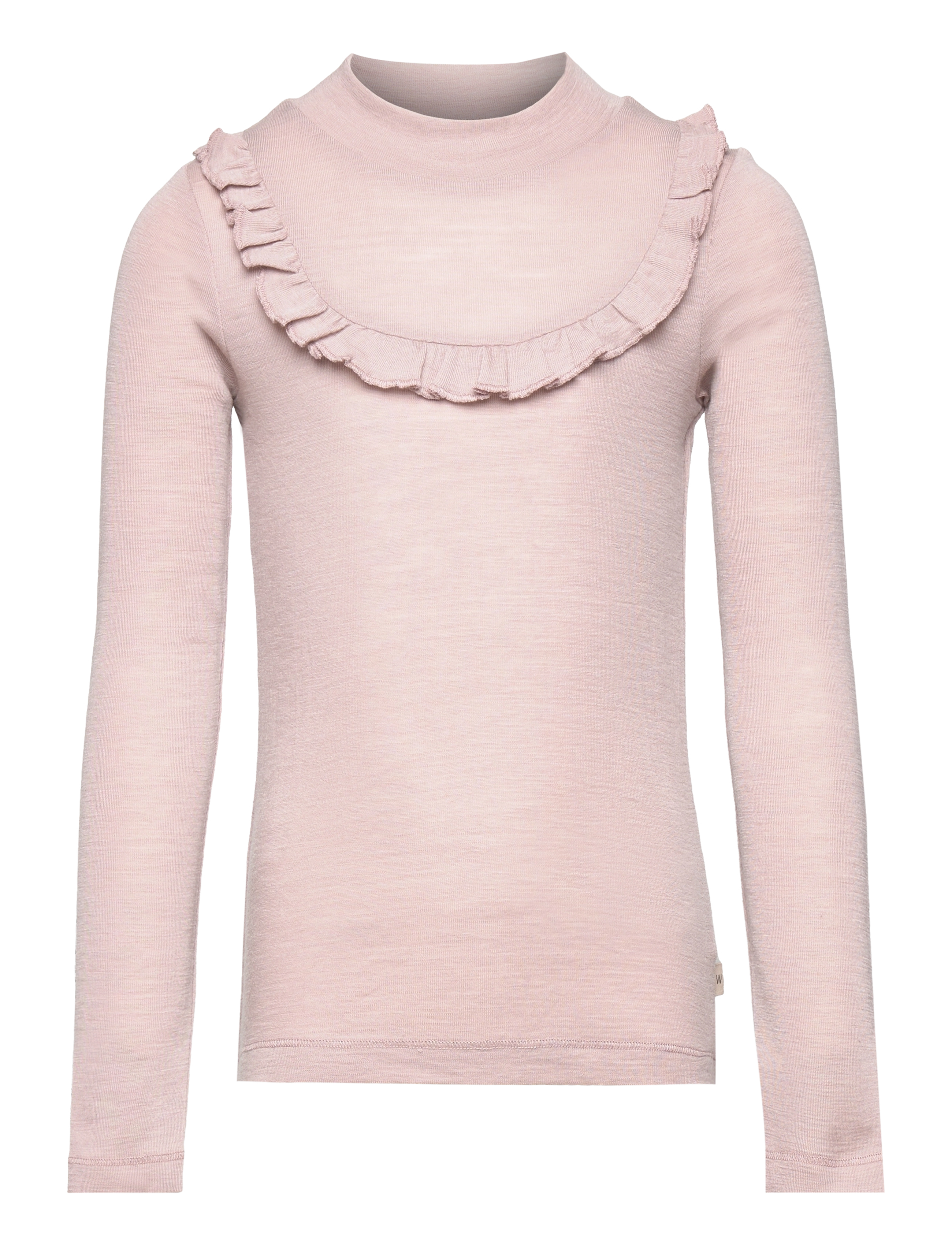 T-shirt Wool Ruffle LS - DARK POWDER