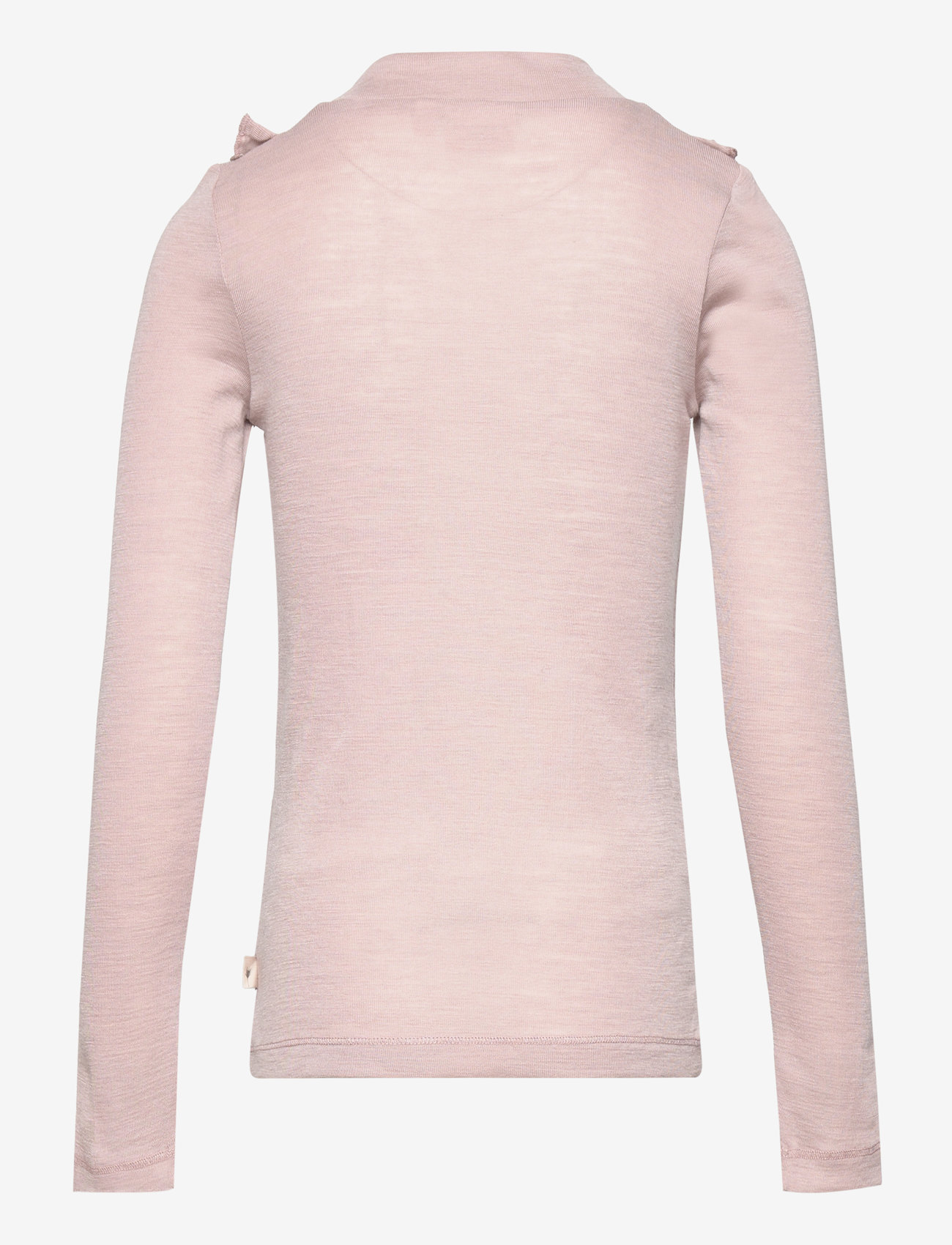 Wheat - T-shirt Wool Ruffle LS - dark powder - 1