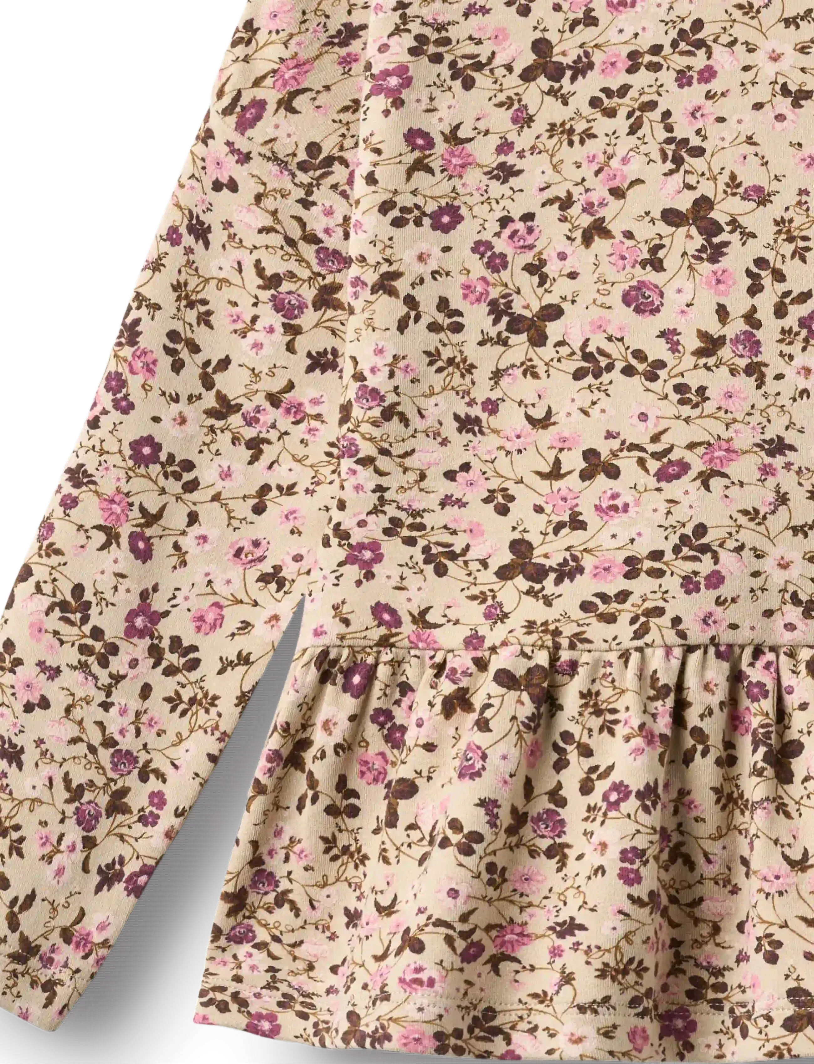 Wheat - T-shirt L/S Carolina - langärmelig - soft sand flower wine - 2