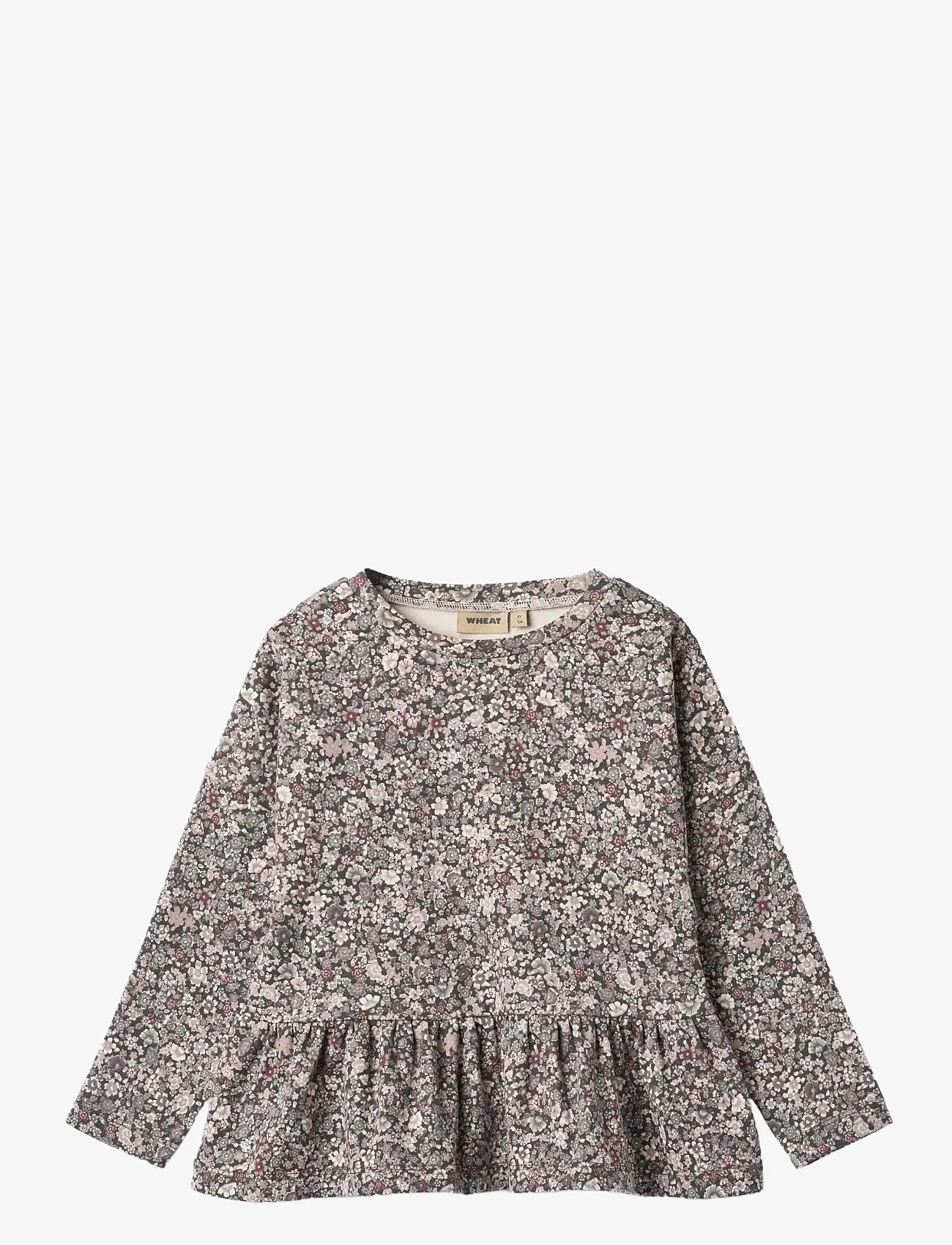 Wheat - T-shirt L/S Carolina - langermede t-skjorter - purple stone flowers - 1