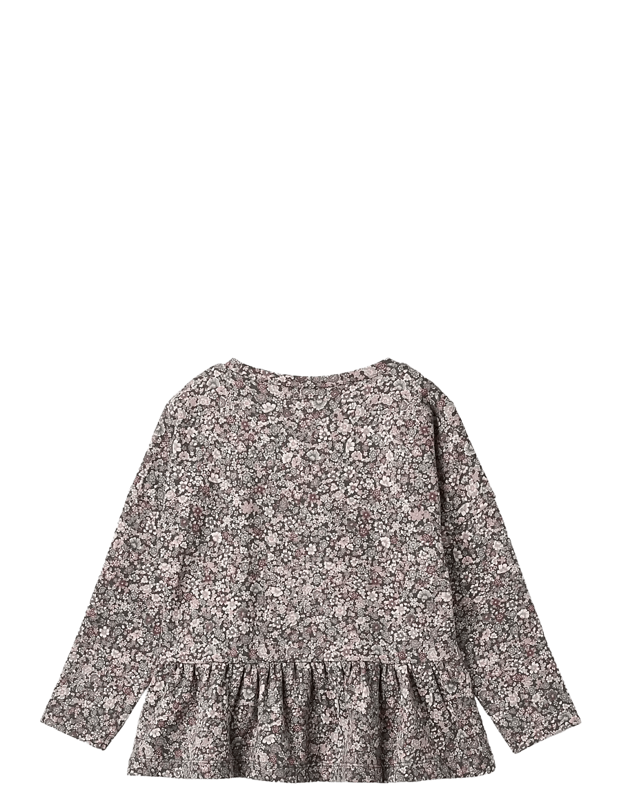Wheat - T-shirt L/S Carolina - purple stone flowers - 2