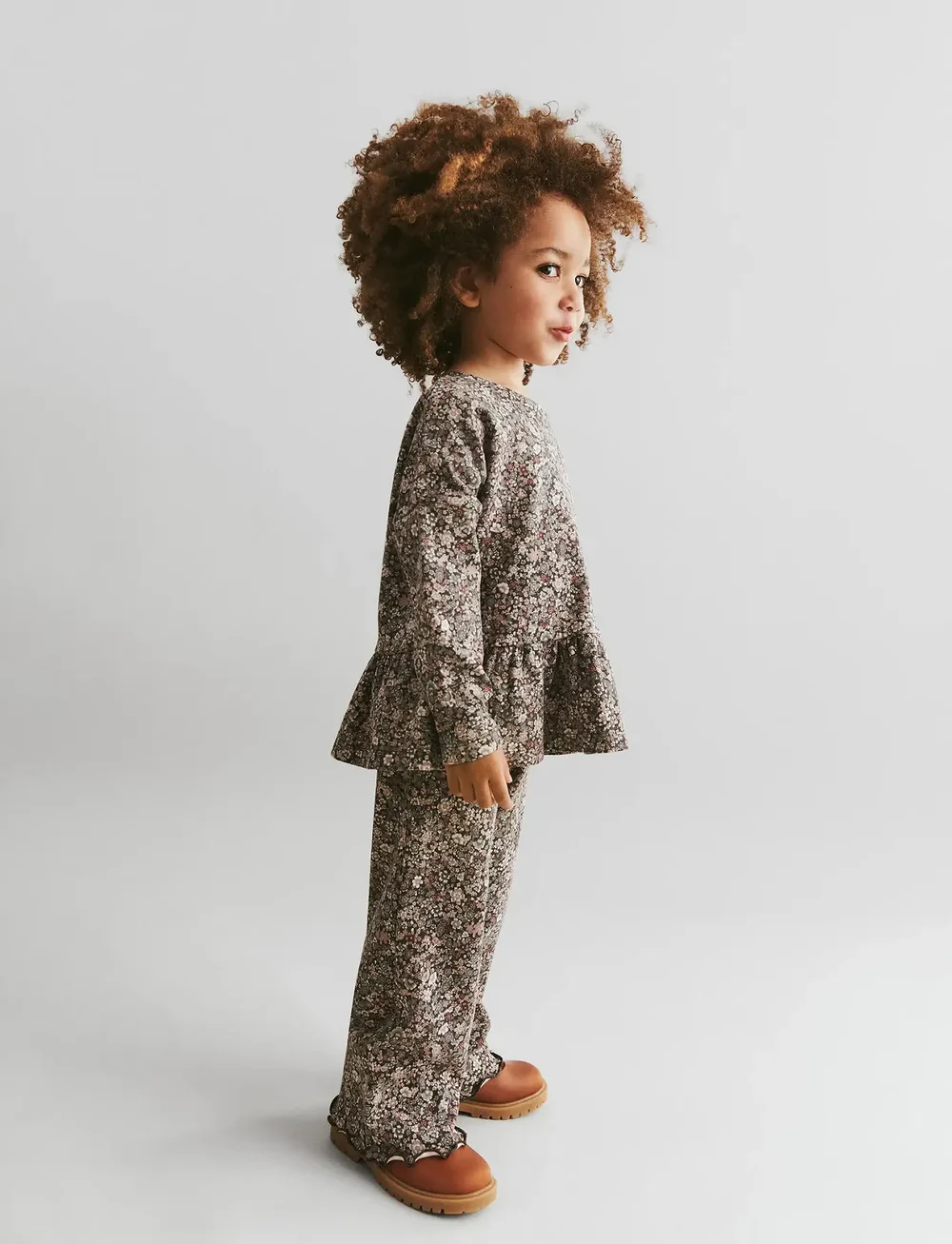 Wheat - T-shirt L/S Carolina - langärmelig - purple stone flowers - 0