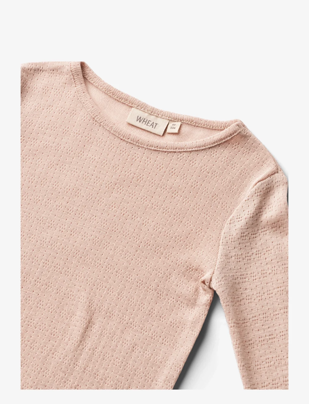 Wheat - Wool Silk T-shirt L/S Alli - long-sleeved t-shirts - pale lilac - 2