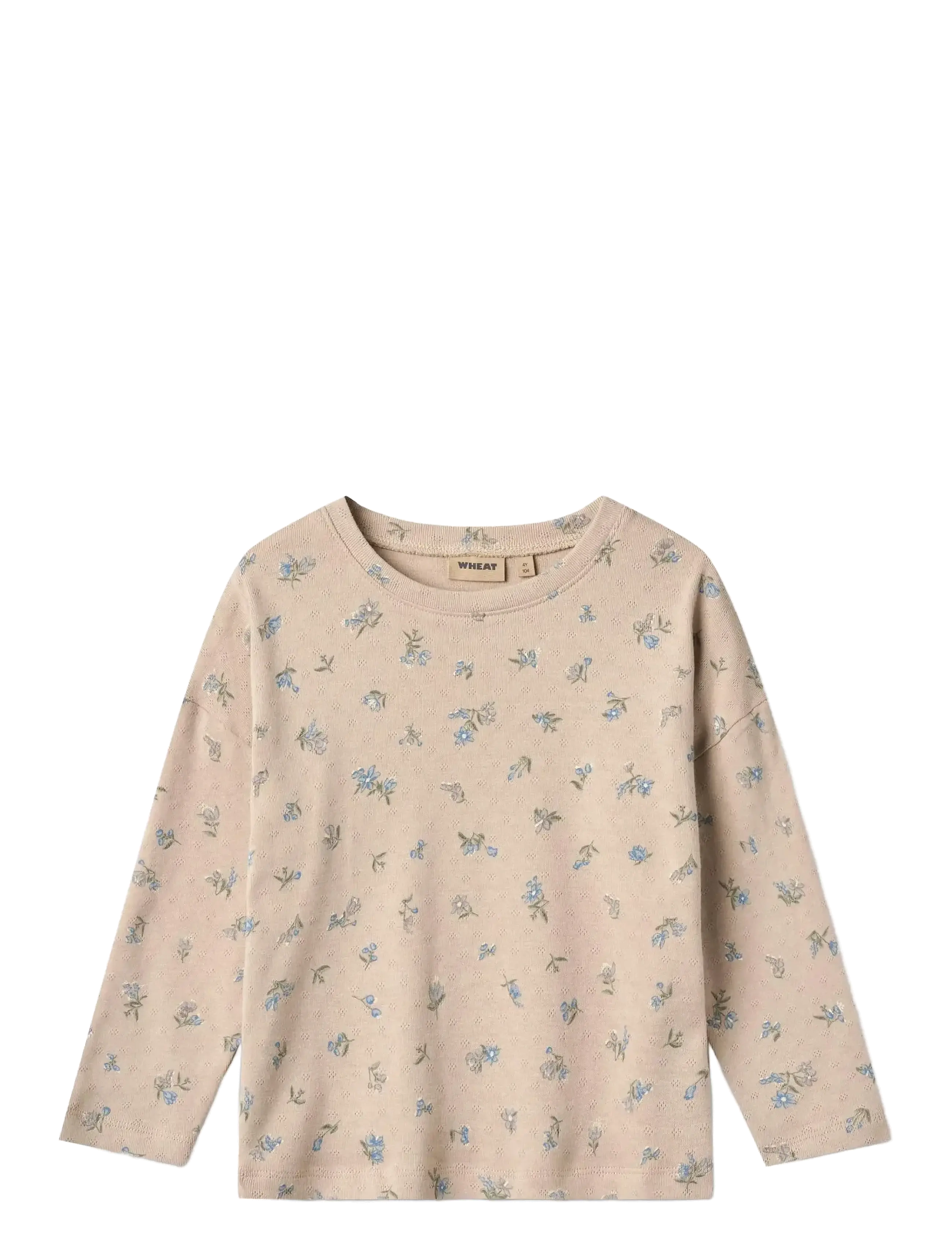 Wheat T-shirt L/S Thilda - Basics - WARM SAND FLOWERS / beige