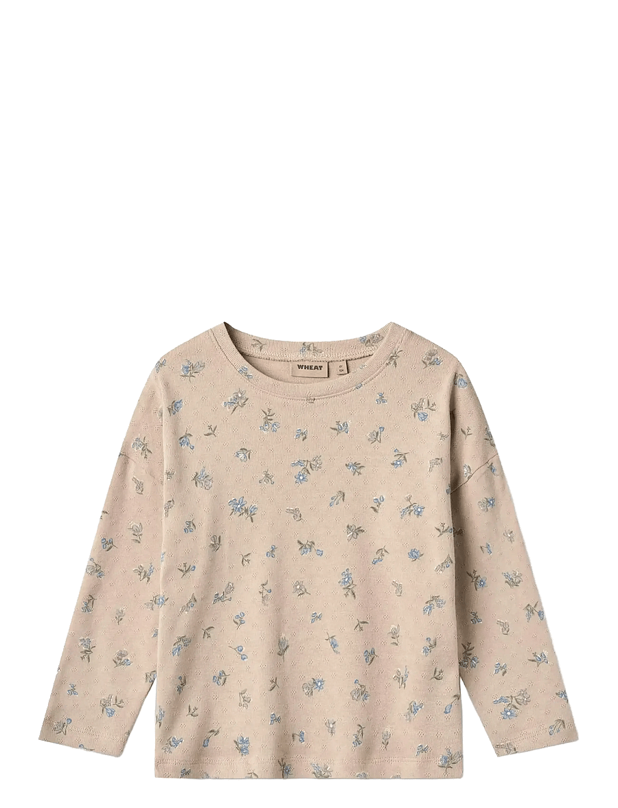 Wheat - T-shirt L/S Thilda - langermede t-skjorter - warm sand flowers - 0