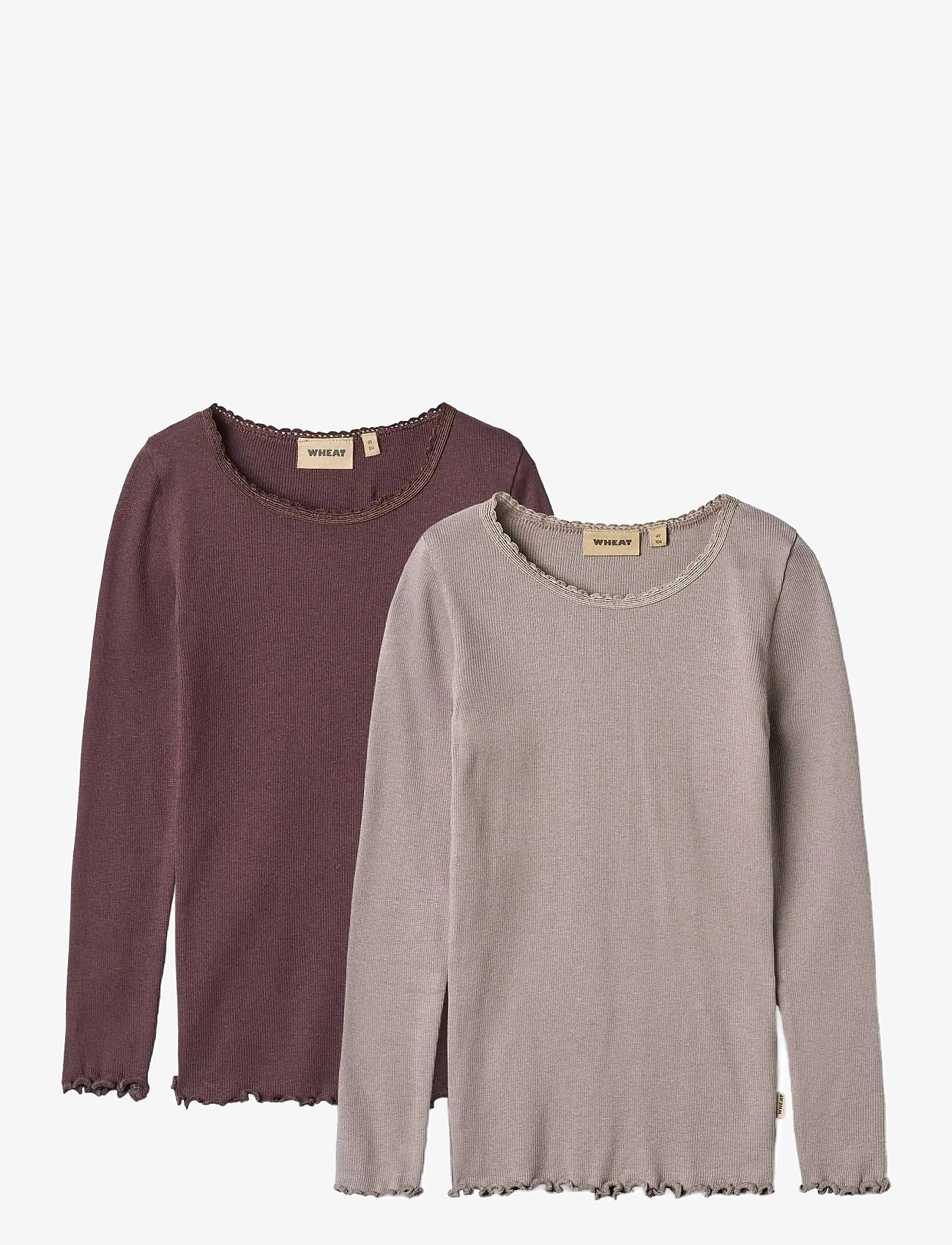 Wheat - 2 Rib T-Shirt L/S Reese - langärmelig - purple fudge - 0