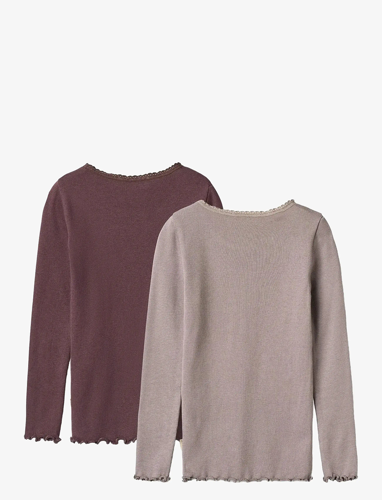 Wheat - 2 Rib T-Shirt L/S Reese - langärmelig - purple fudge - 1