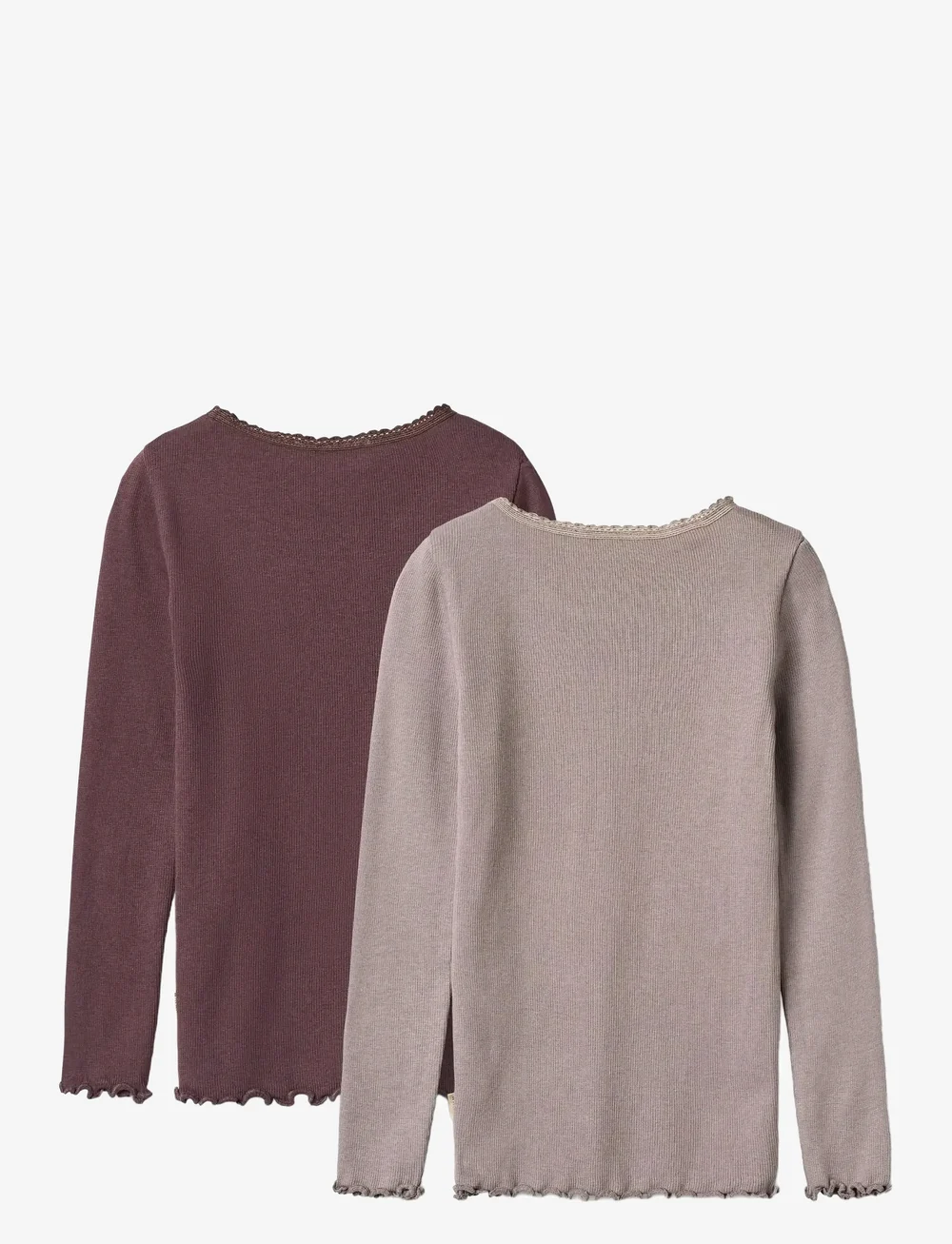 Wheat - 2 Rib T-Shirt L/S Reese - langærmede t-shirts - purple fudge - 1