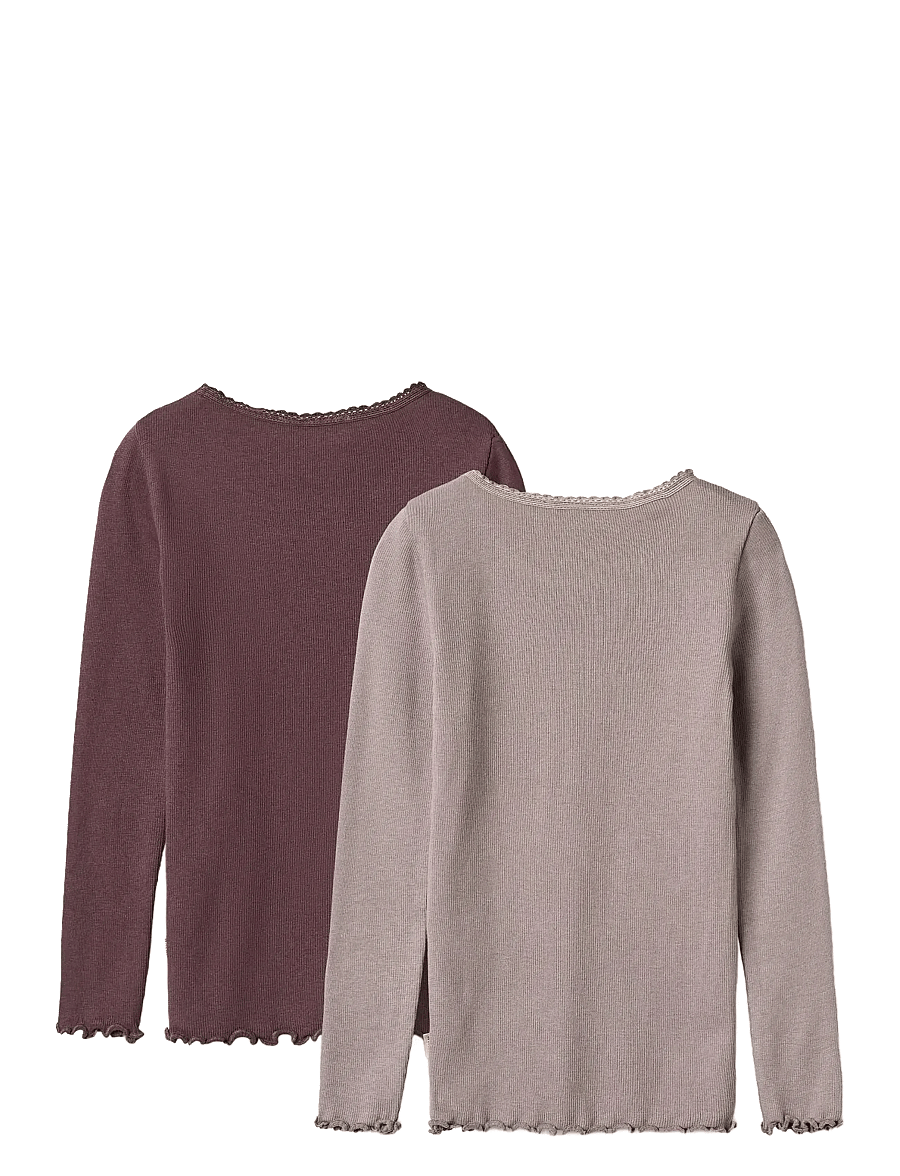 Wheat - 2 Rib T-Shirt L/S Reese - purple fudge - 1