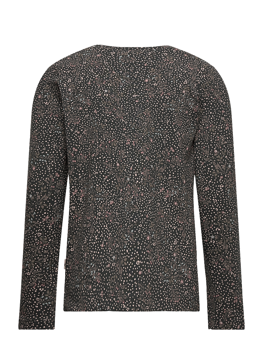 Wheat - T-Shirt Manna - black coal small flowers - 1
