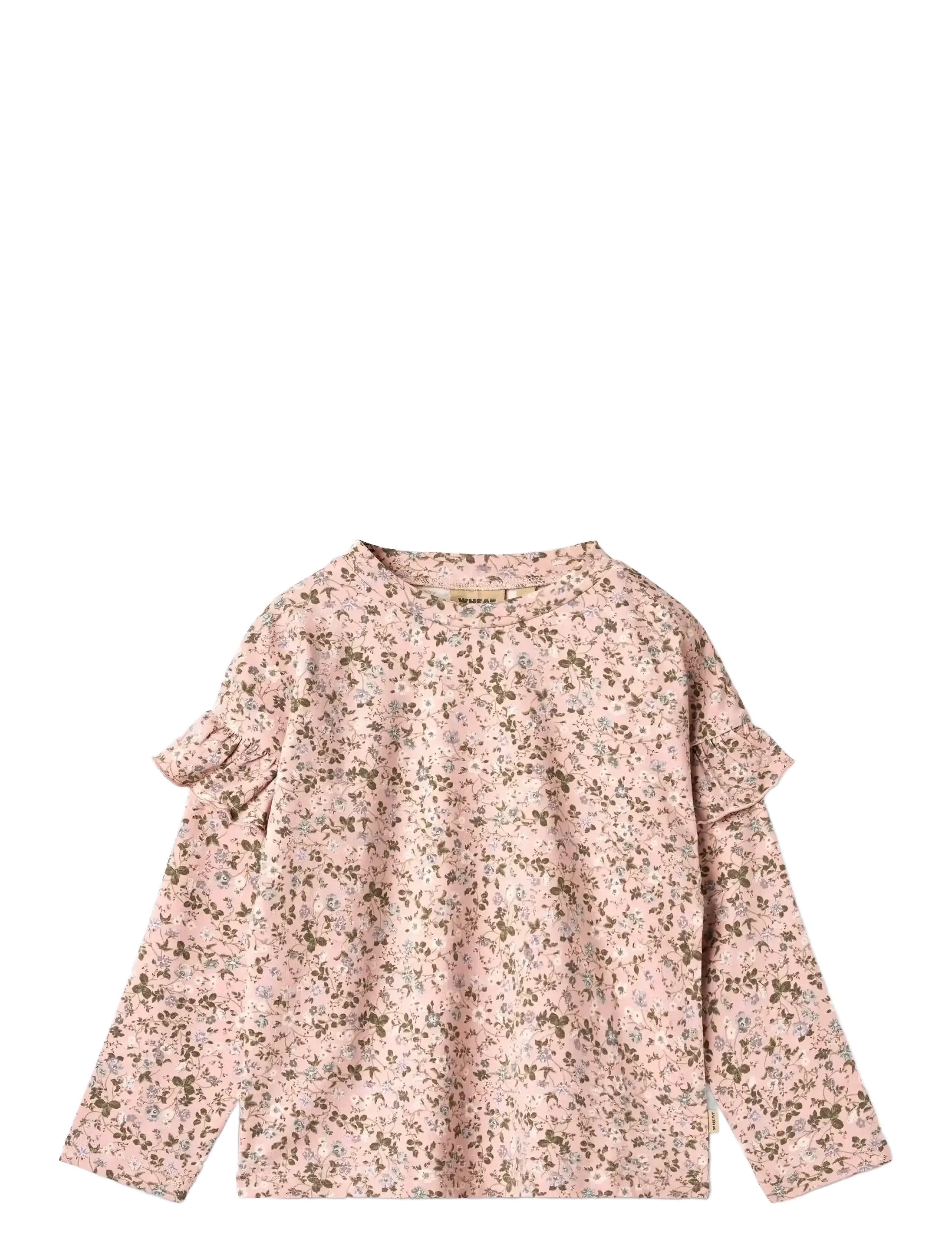 Wheat T-shirt L/S Belinda - Överdelar - ROSE POWDER FLOWERS / pink/rose