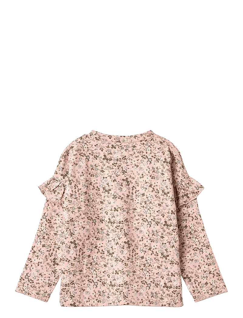 Wheat - T-shirt L/S Belinda - langærmede t-shirts - rose powder flowers - 1