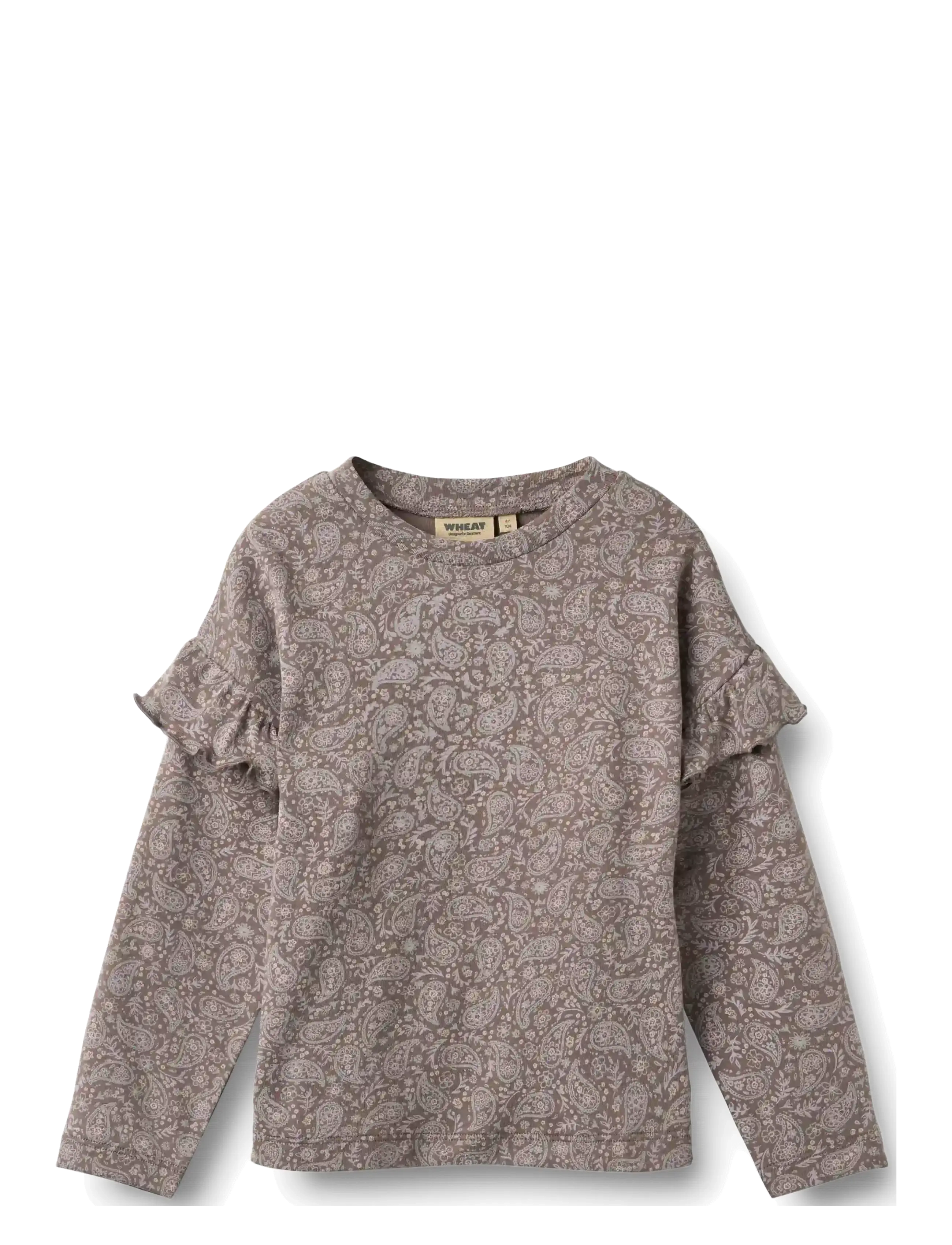 Wheat T-shirt L/S Belinda - Oberteile & T-Shirts - PURPLE PLUM PAISLEY / purple